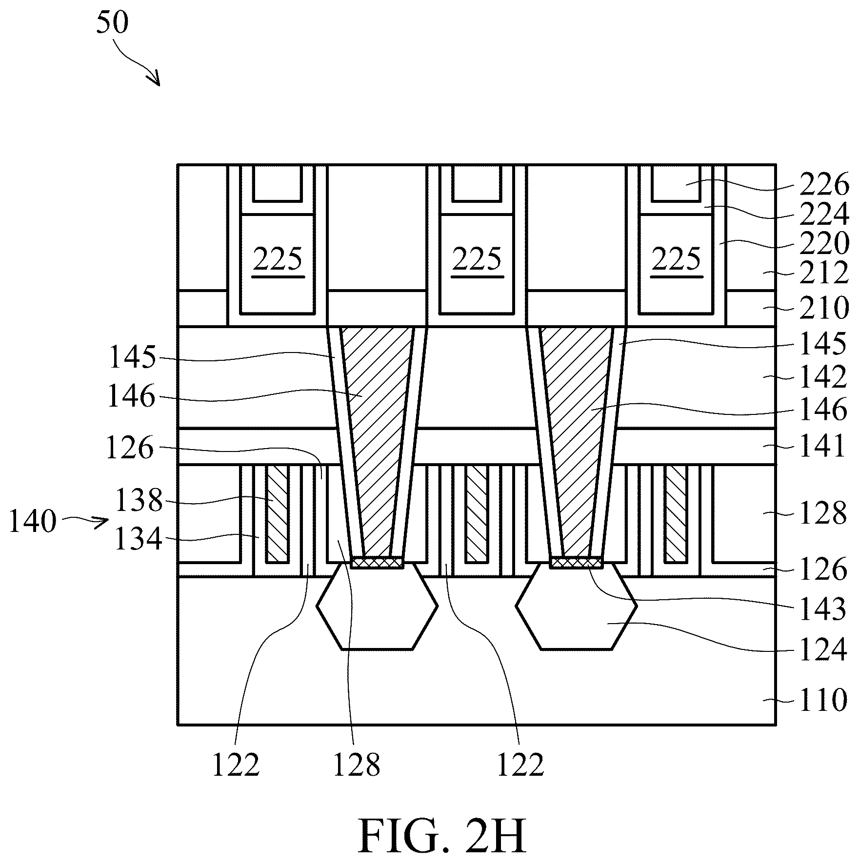 Patent US12564045 Figure 10 – Semiconductor device structure with interconnect structure having air gap