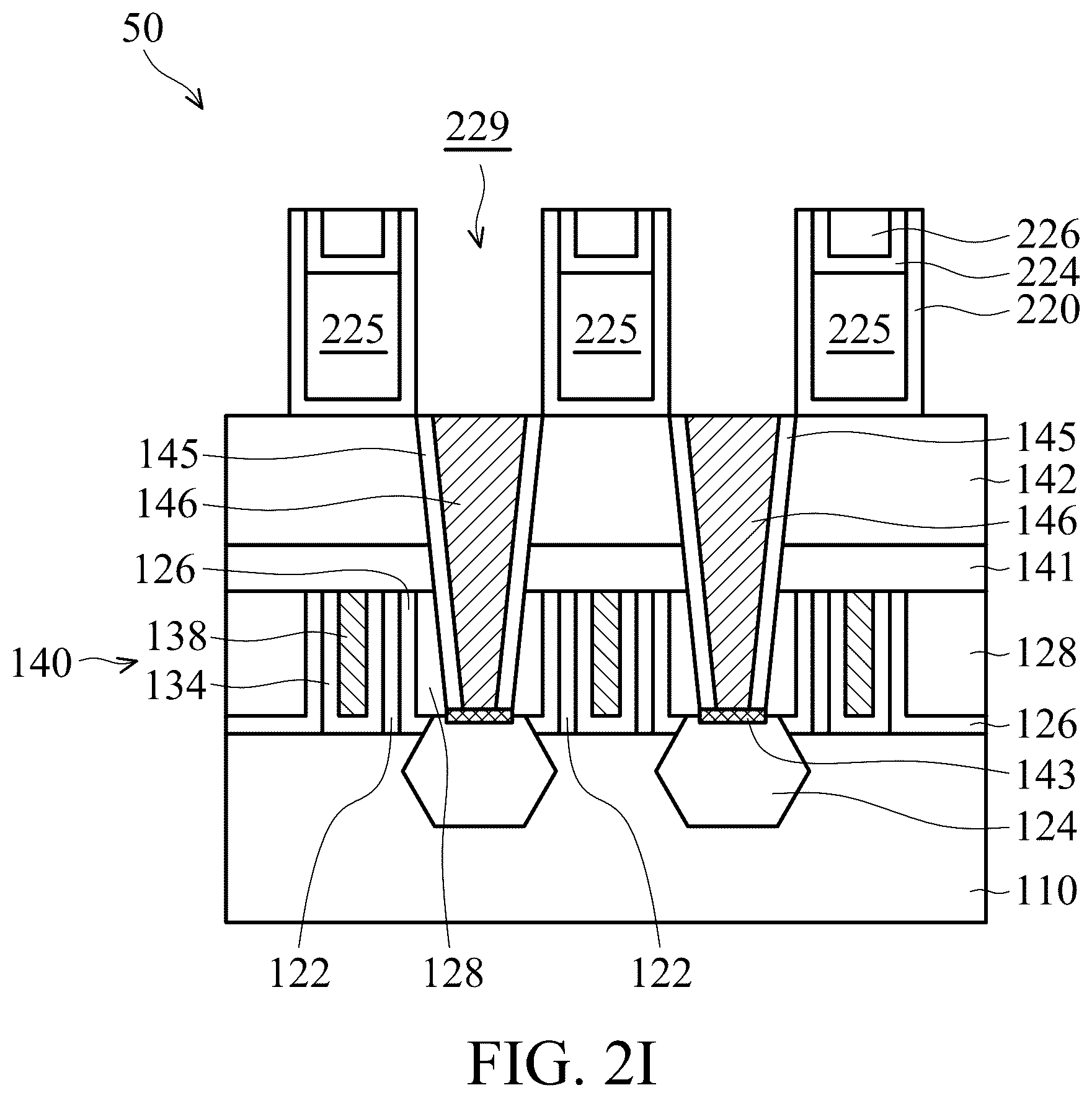 Patent US12564045 Figure 11 – Semiconductor device structure with interconnect structure having air gap