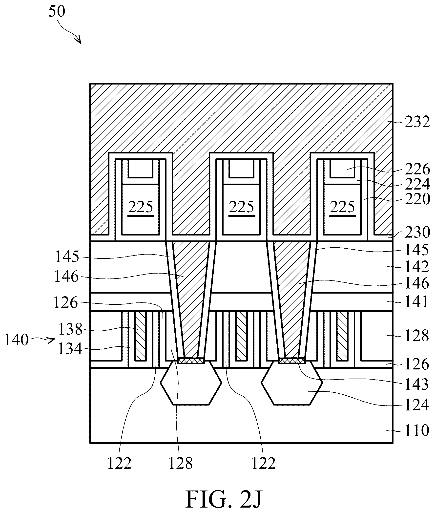 Patent US12564045 Figure 12 – Semiconductor device structure with interconnect structure having air gap