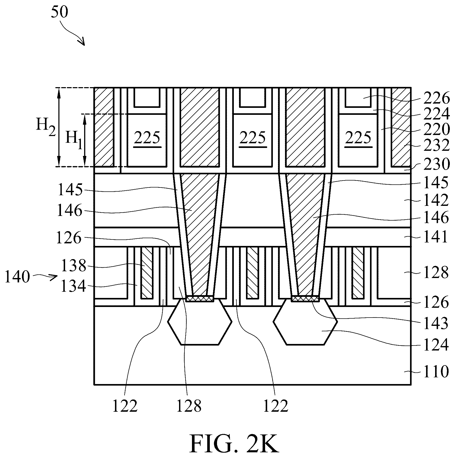 Patent US12564045 Figure 13 – Semiconductor device structure with interconnect structure having air gap