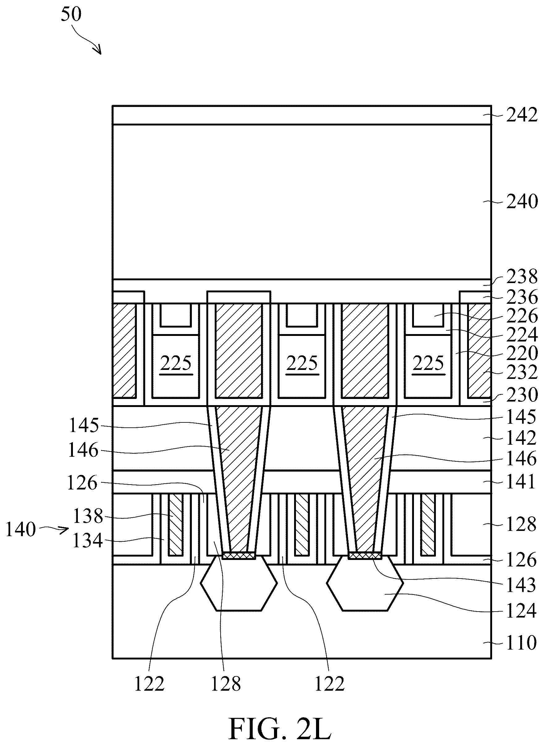 Patent US12564045 Figure 14 – Semiconductor device structure with interconnect structure having air gap