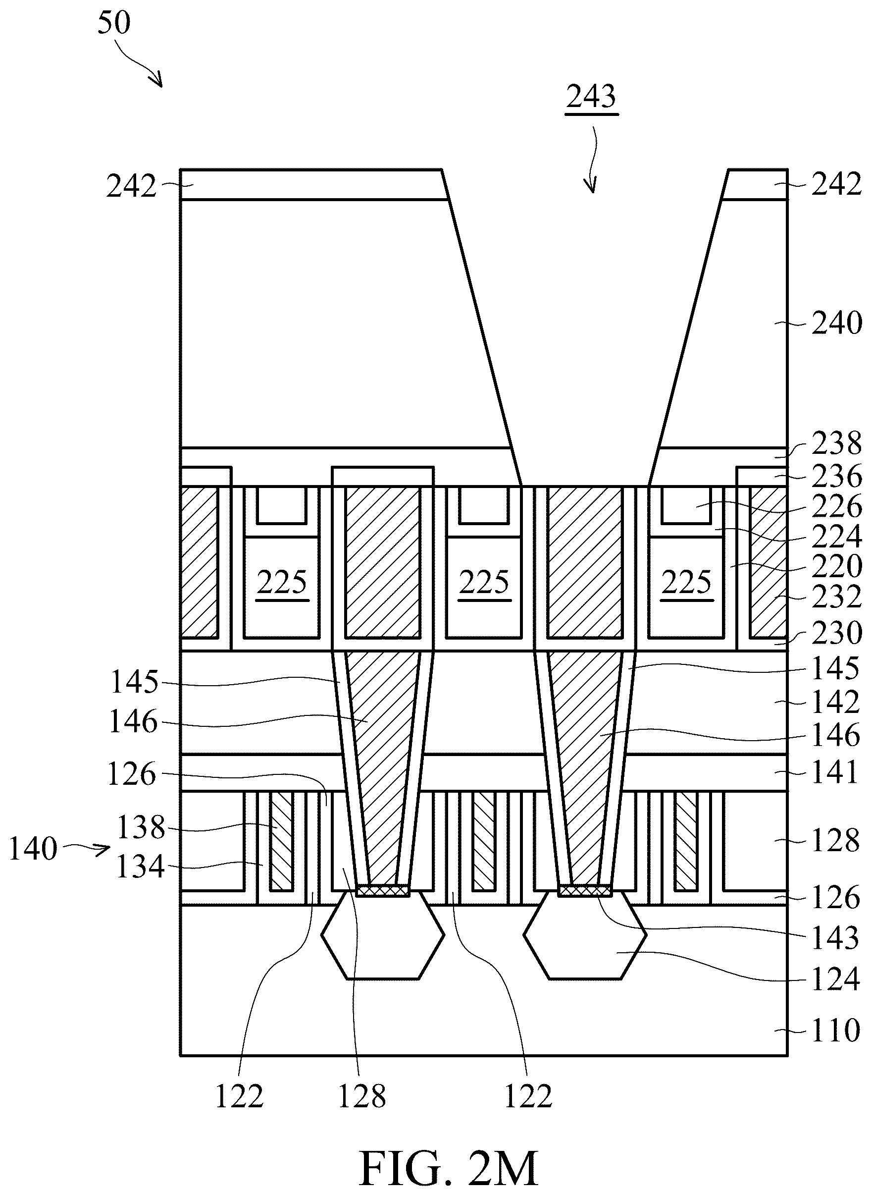 Patent US12564045 Figure 15 – Semiconductor device structure with interconnect structure having air gap