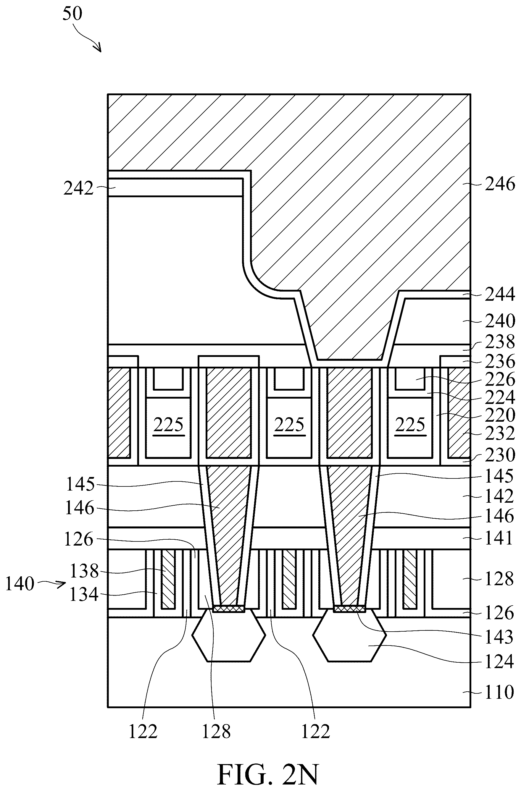 Patent US12564045 Figure 16 – Semiconductor device structure with interconnect structure having air gap
