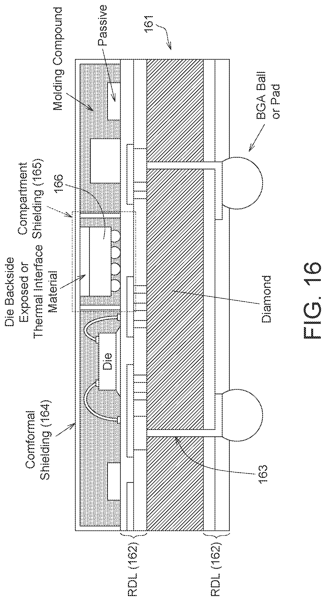 Patent US12564049 Figure 15 – Diamond enhanced advanced ICs and advanced IC packages