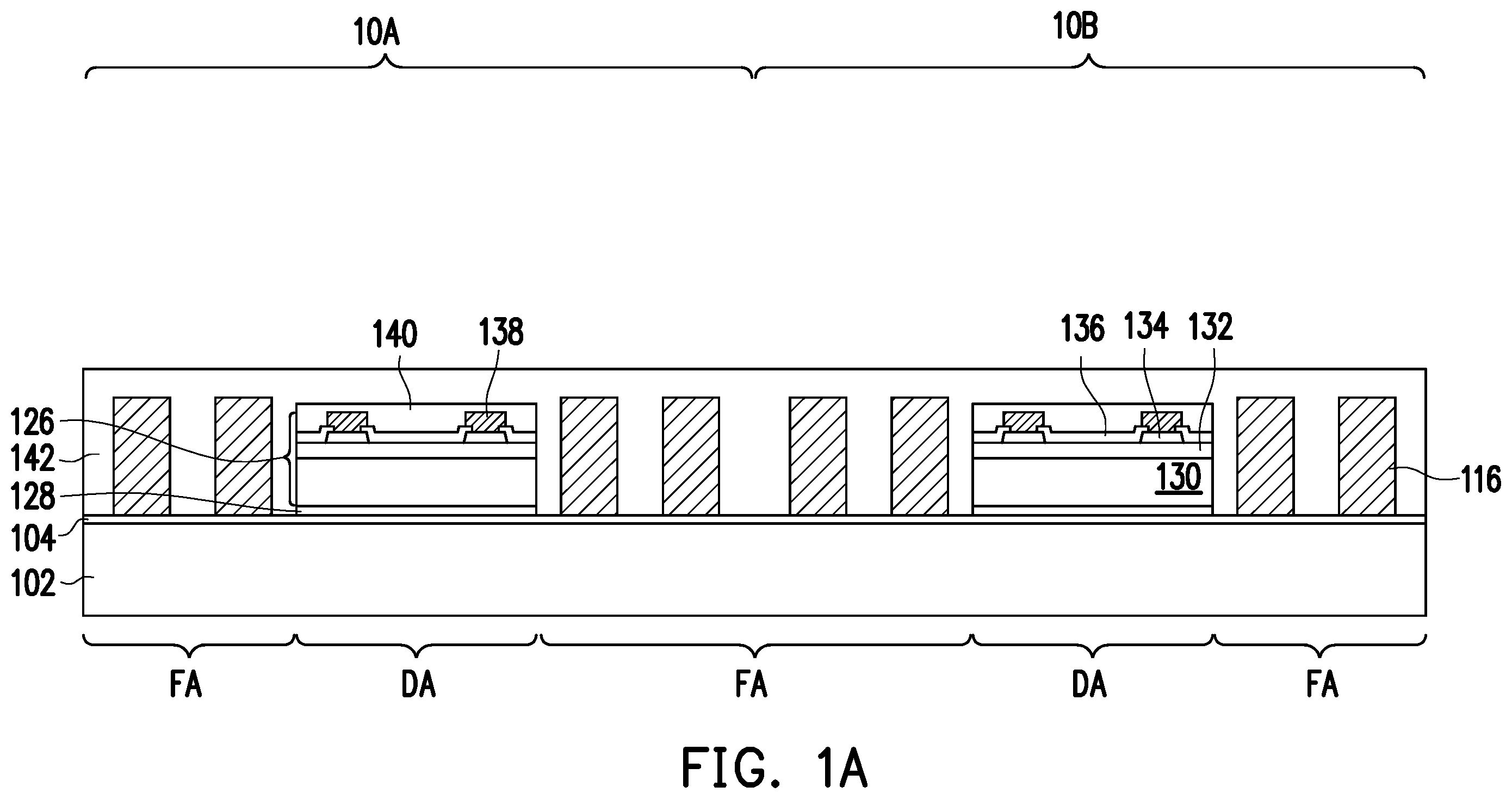 Patent US12564054 Figure 1 – Package structure