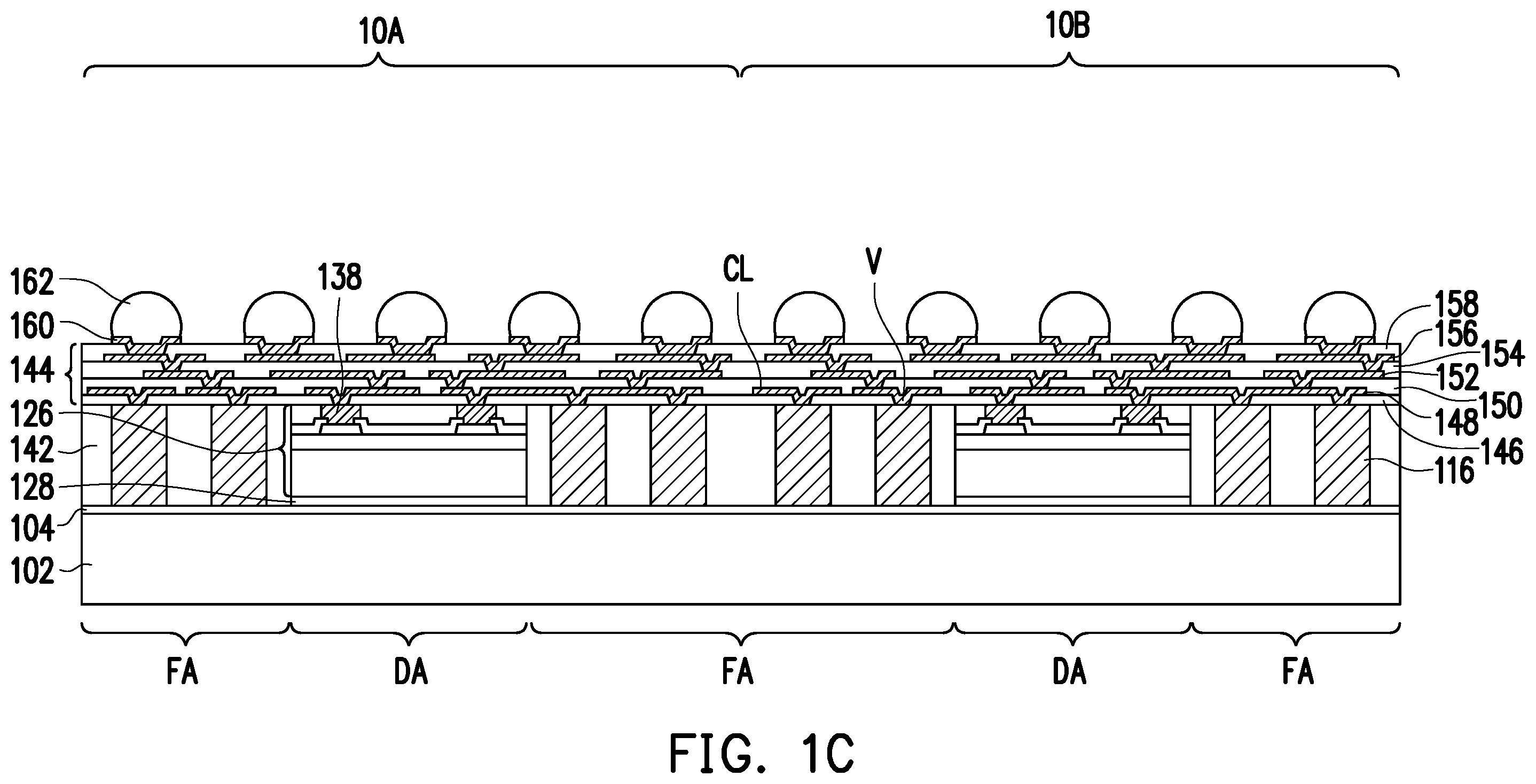 Patent US12564055 Figure 3 – Package structure and method of fabricating the same