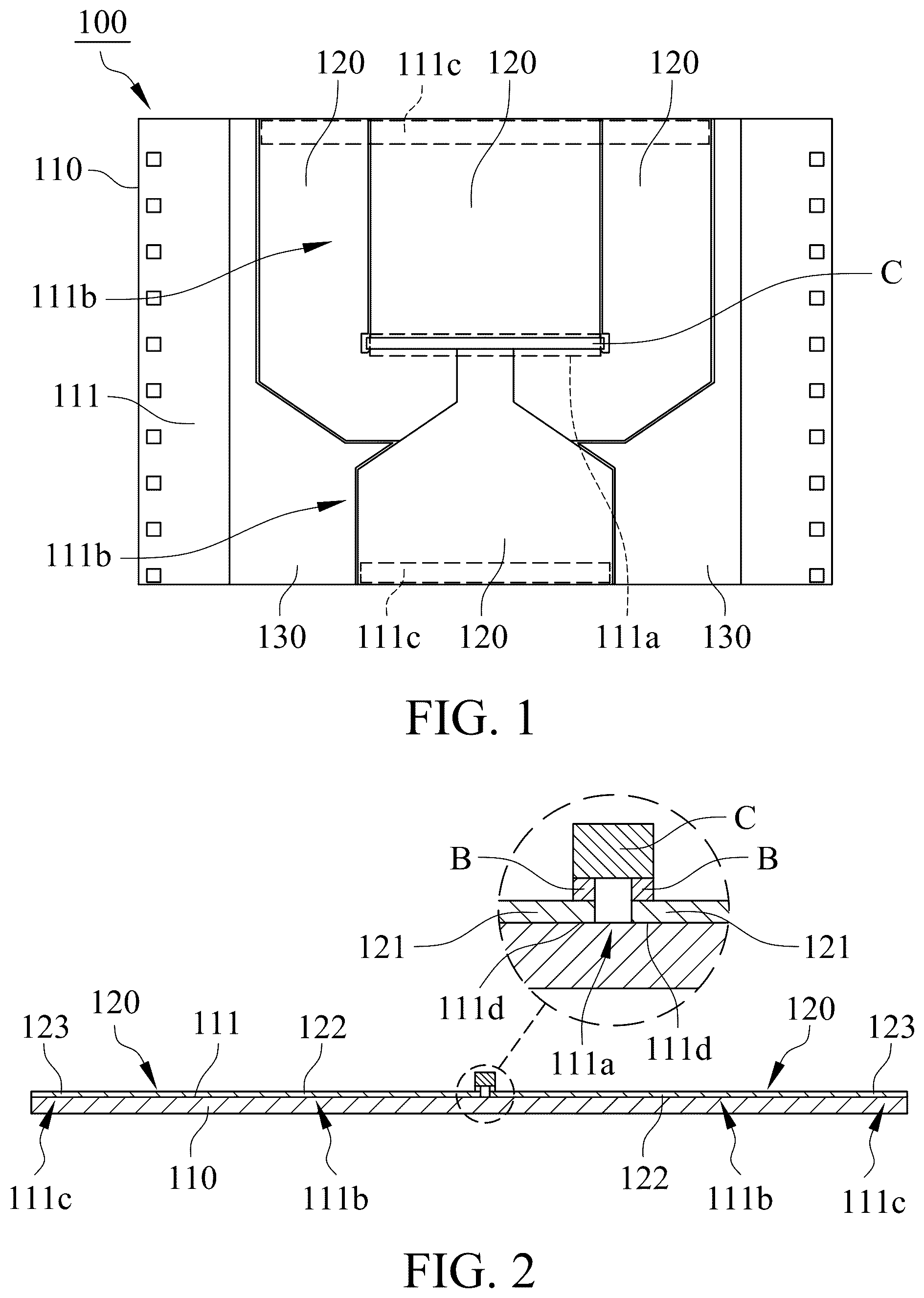 Patent US12564056 Figure 1 – Inner lead structure of flexible circuit board