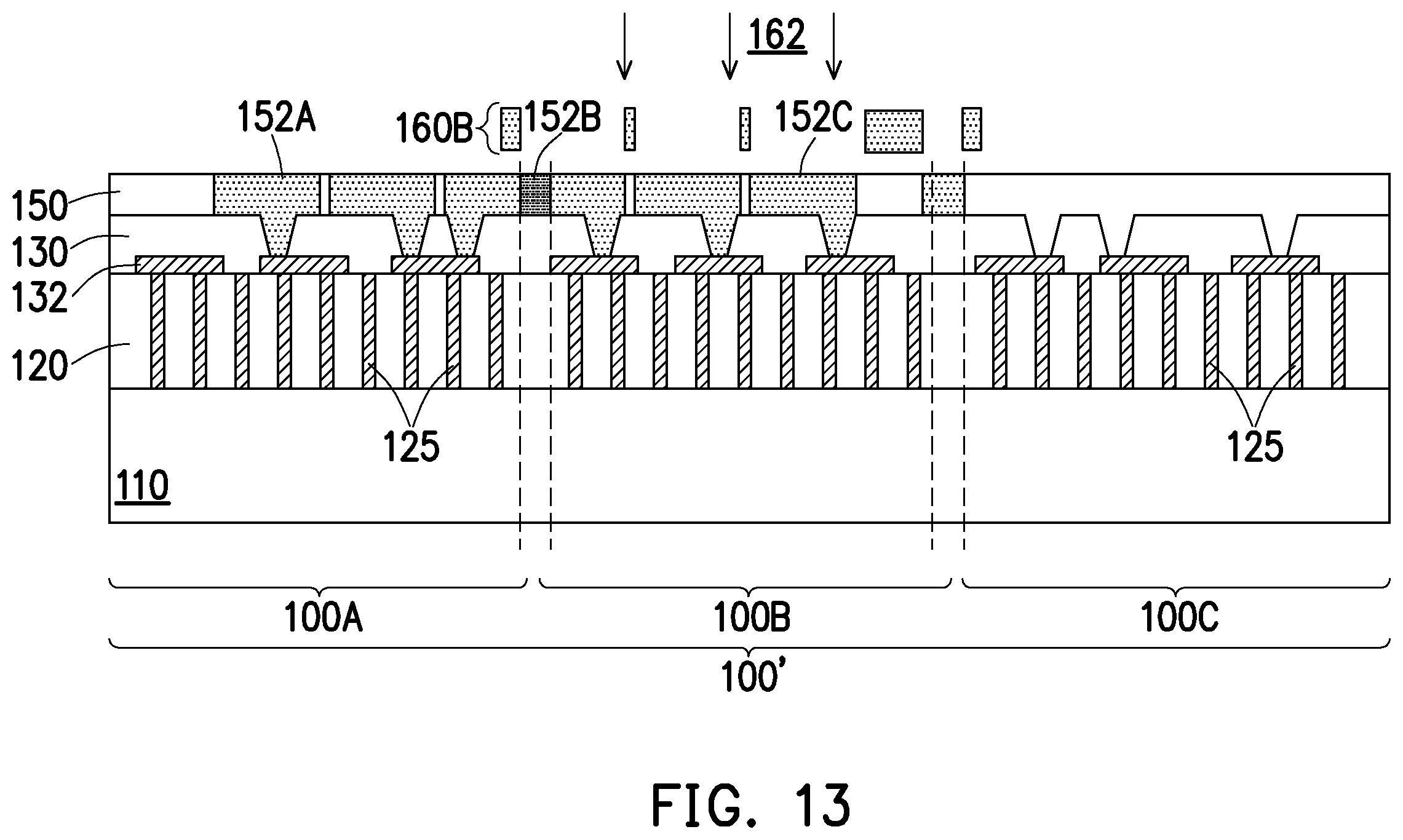 Patent US12564057 Figure 13 – Chiplet interposer