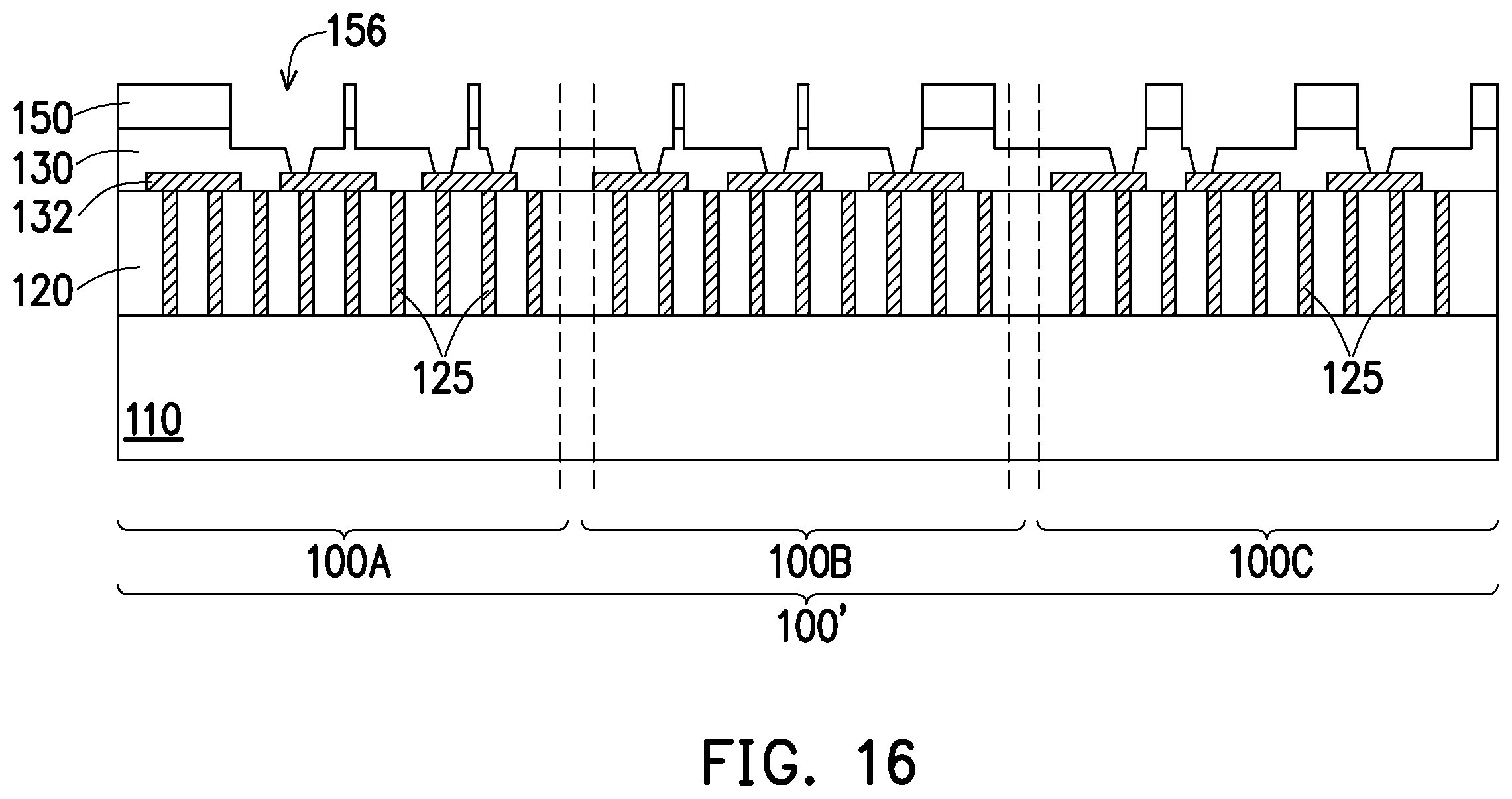 Patent US12564057 Figure 16 – Chiplet interposer
