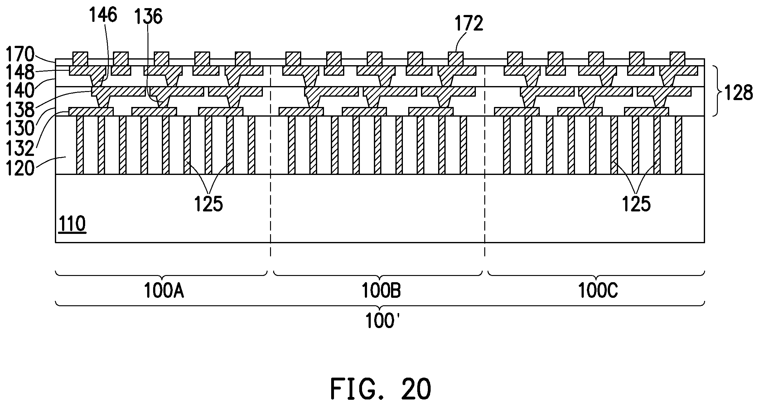 Patent US12564057 Figure 20 – Chiplet interposer