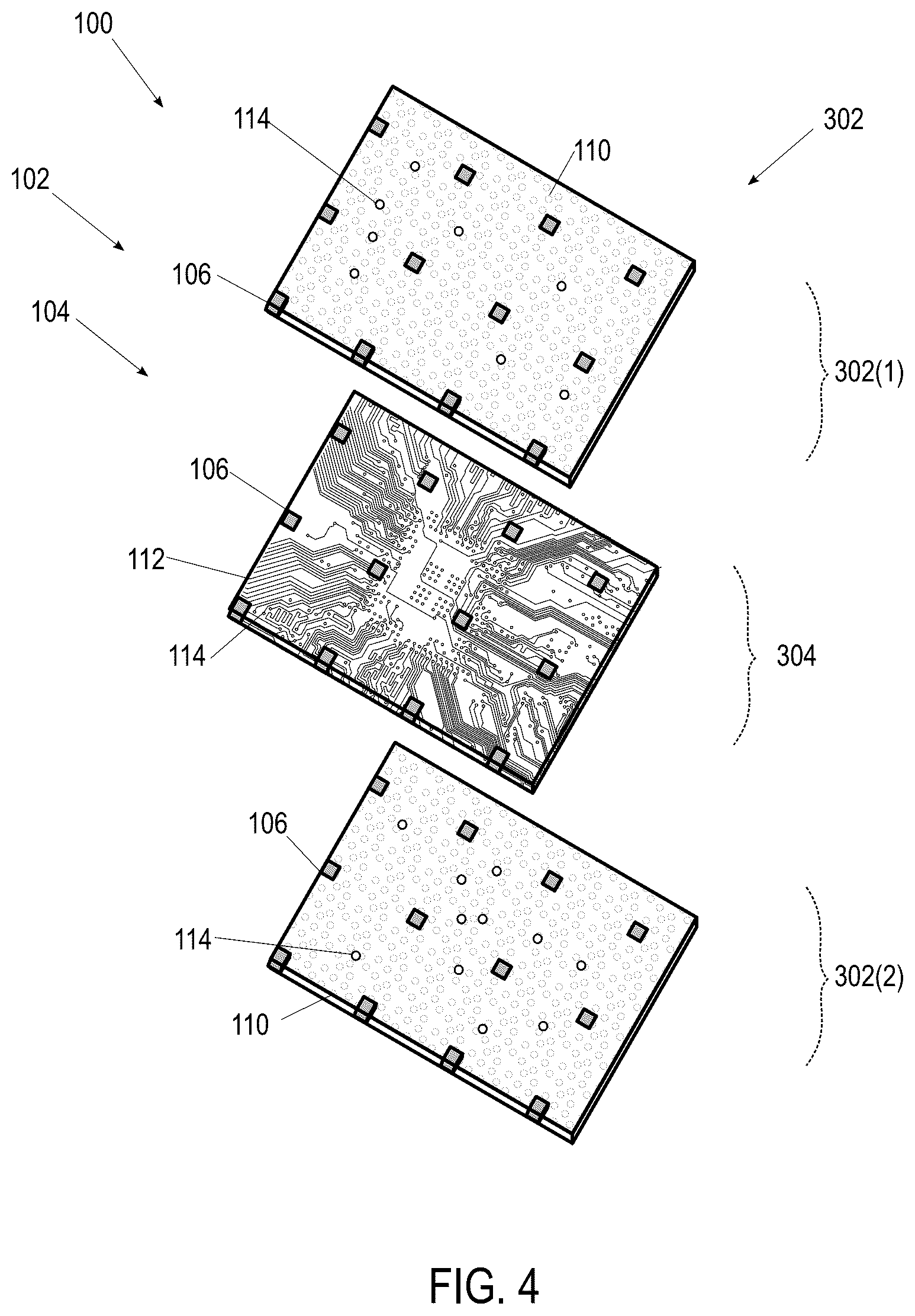 Patent US12564058 Figure 3 – Packaging architecture with reinforcement structure in package substrate