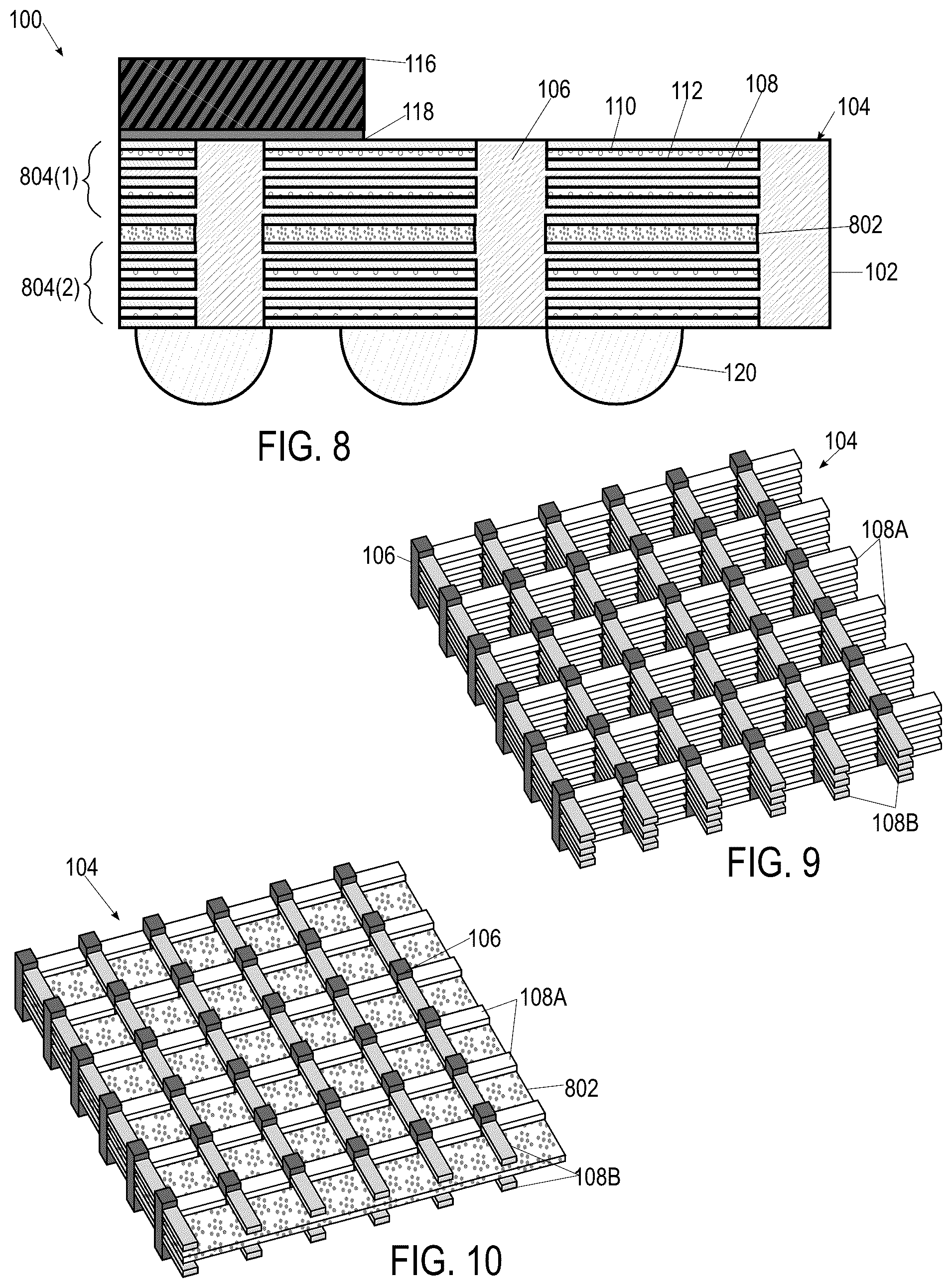 Patent US12564058 Figure 5 – Packaging architecture with reinforcement structure in package substrate