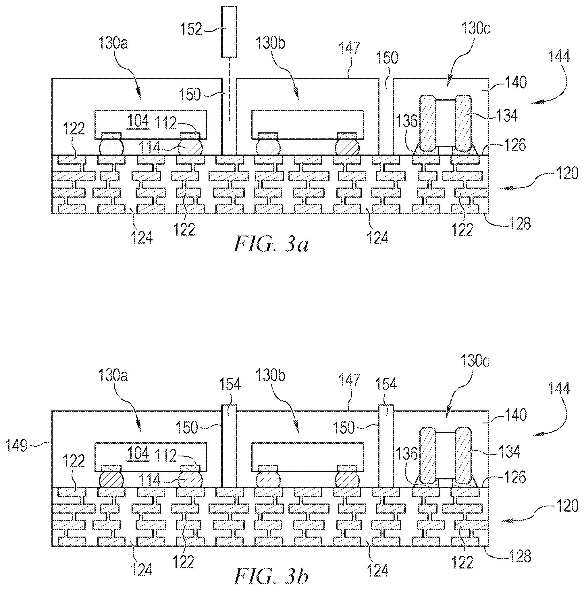 Patent US12564059 Figure 4 – Semiconductor device and method of forming graphene core shell embedded within shielding layer