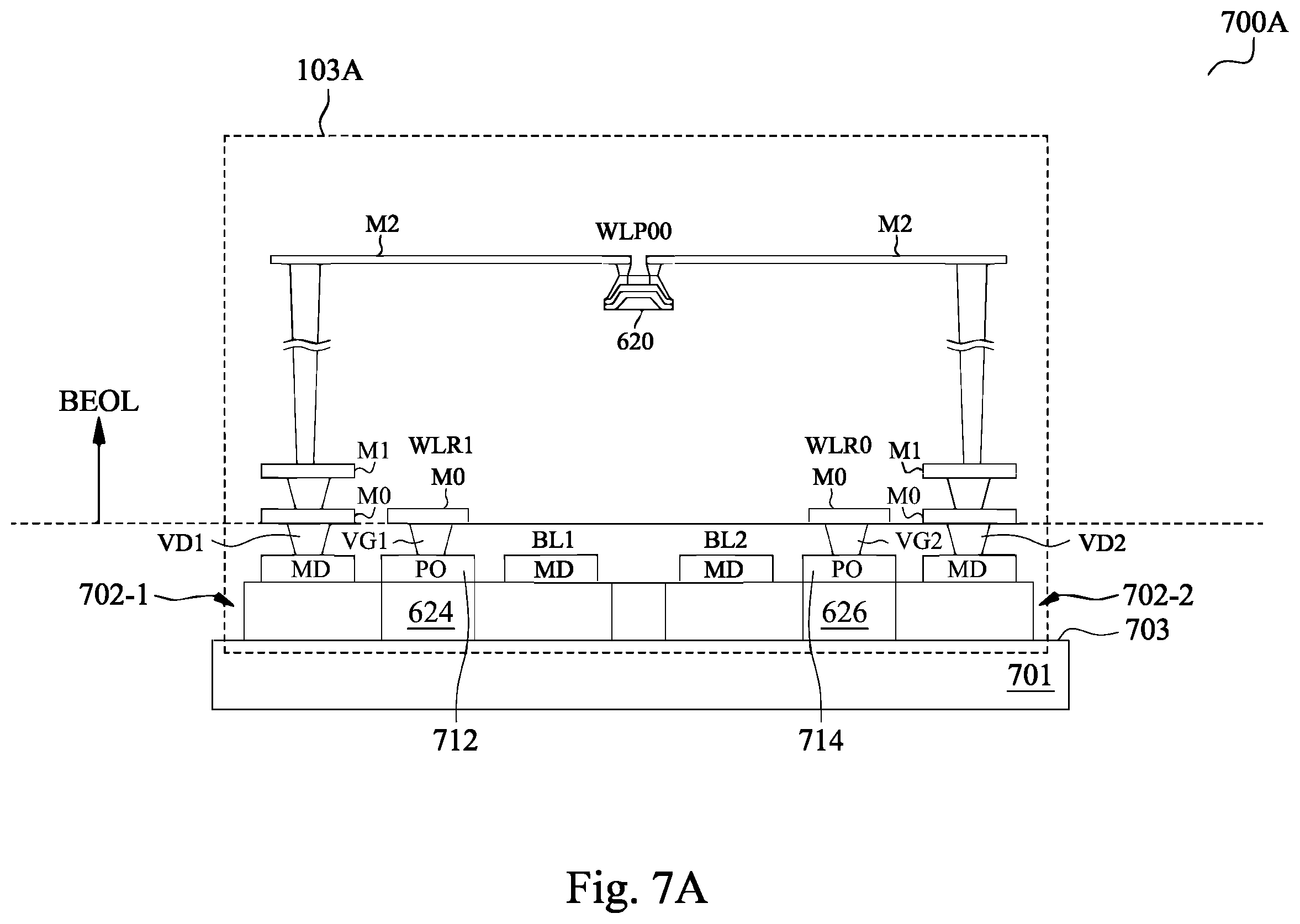 Patent US12564061 Figure 12 – Generation of physically unclonable function using one-time-programmable memory devices with back-end-of-line transistors