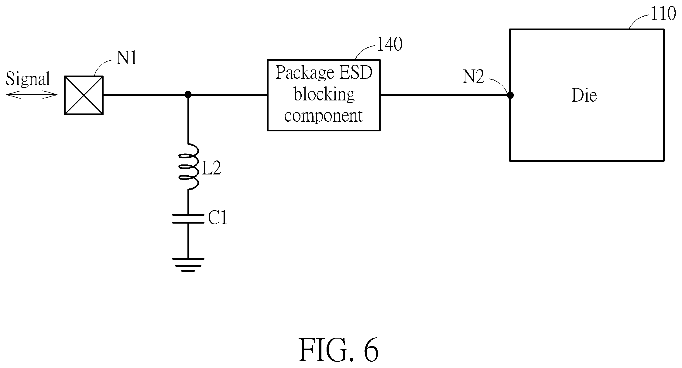 Patent US12564063 Figure 6 – Package-level ESD protection