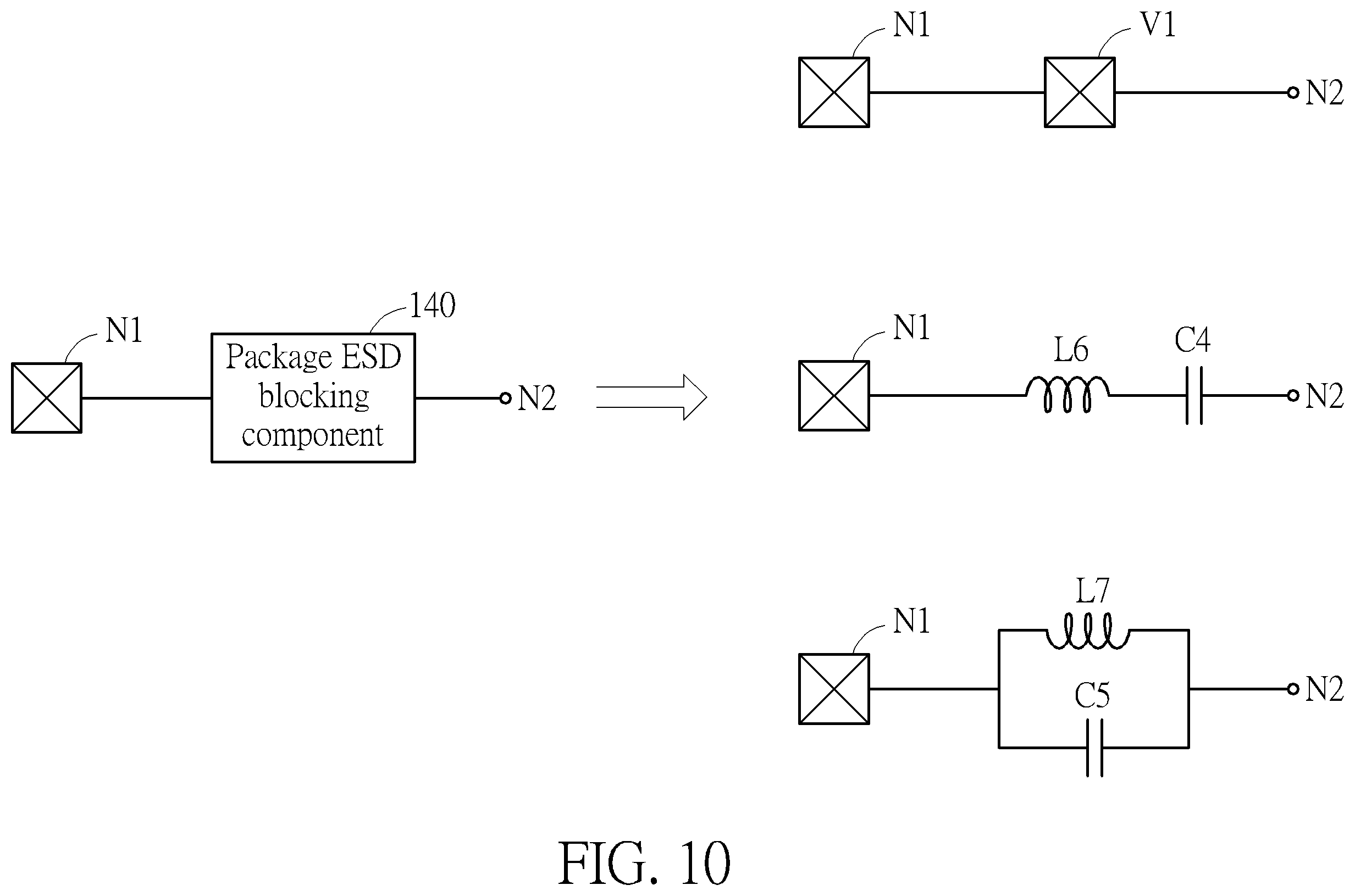 Patent US12564063 Figure 10 – Package-level ESD protection