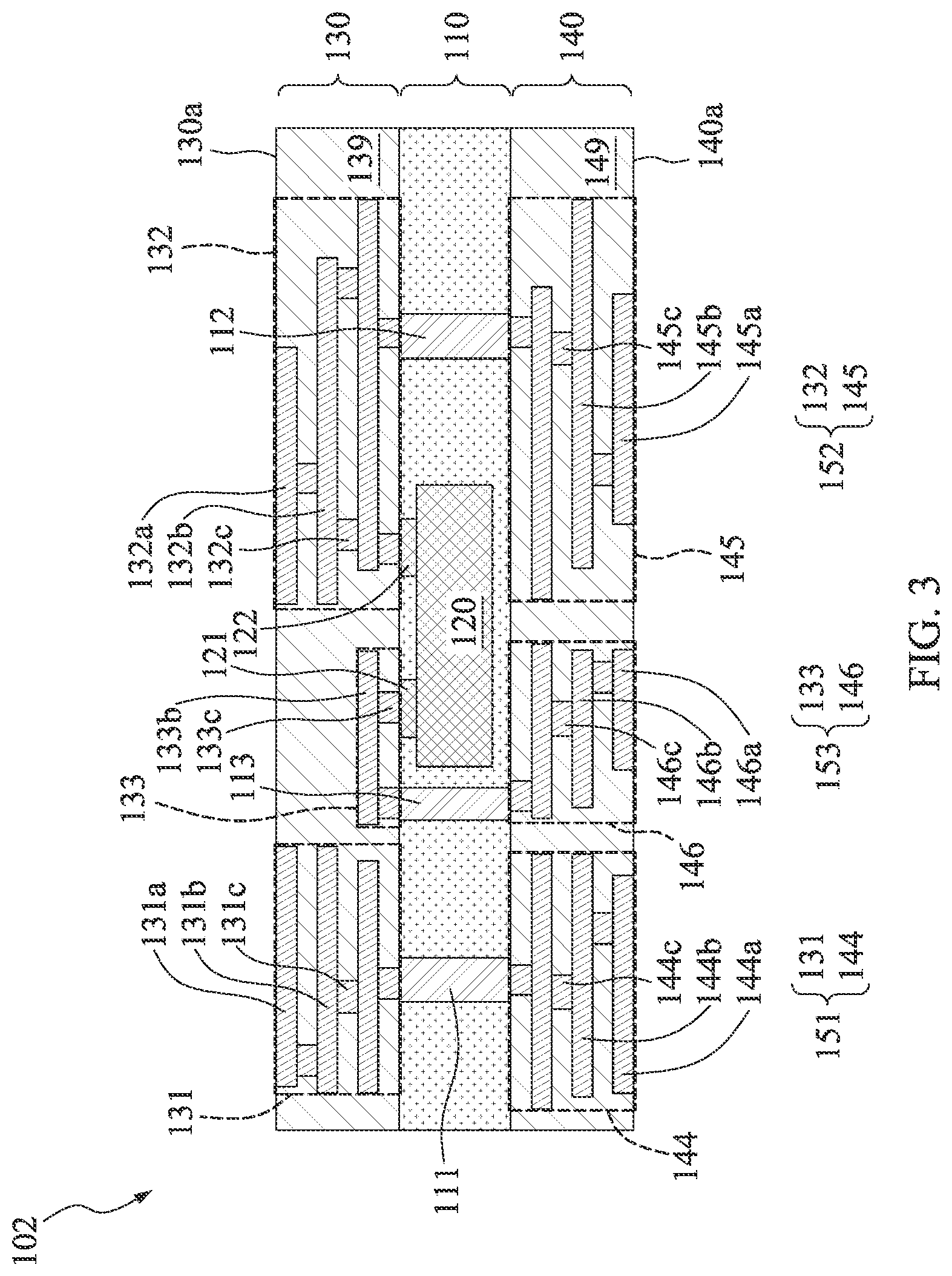 Patent US12564066 Figure 3 – Semiconductor structure having passive component and method of manufacturing thereof