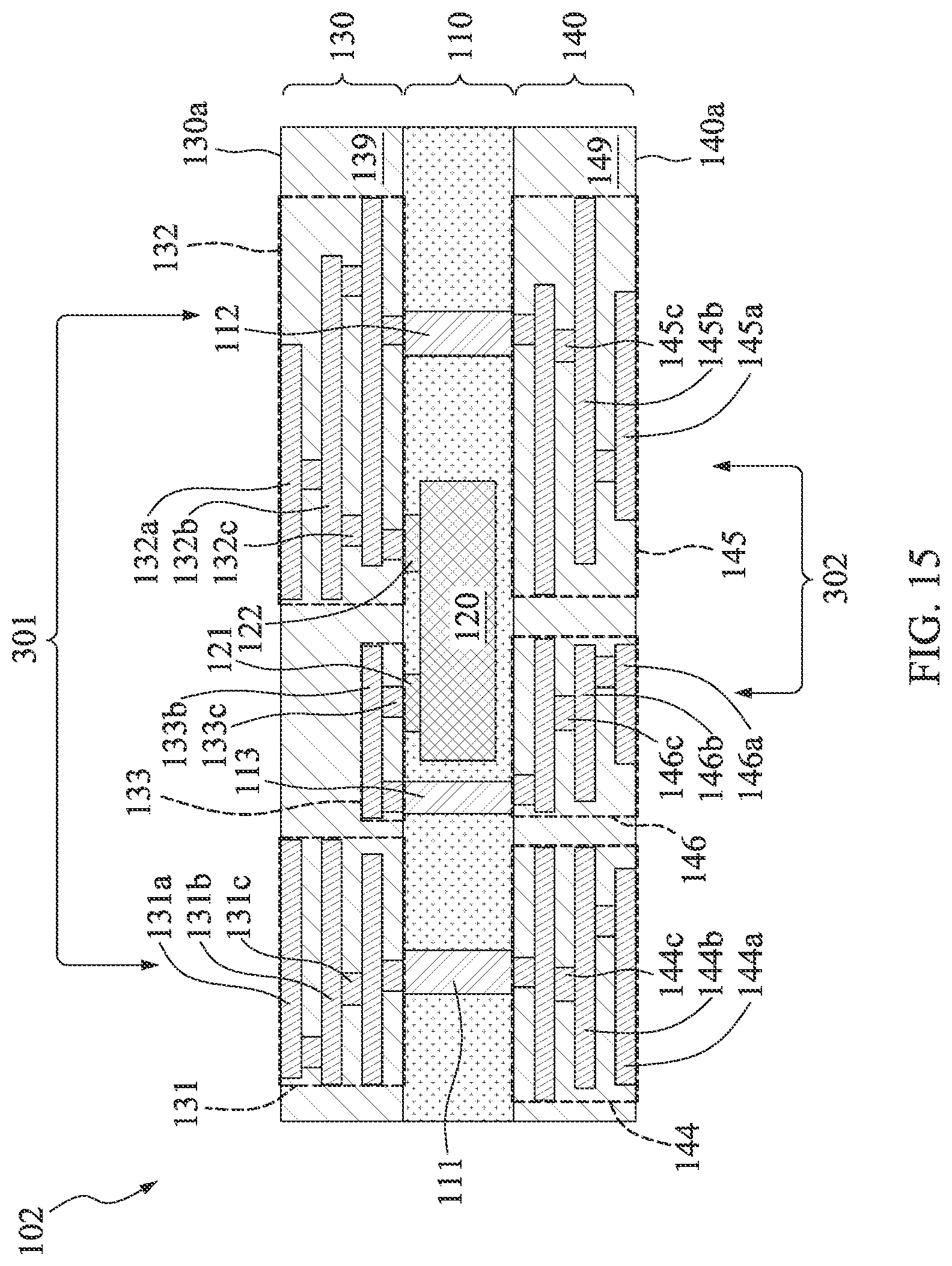 Patent US12564066 Figure 15 – Semiconductor structure having passive component and method of manufacturing thereof
