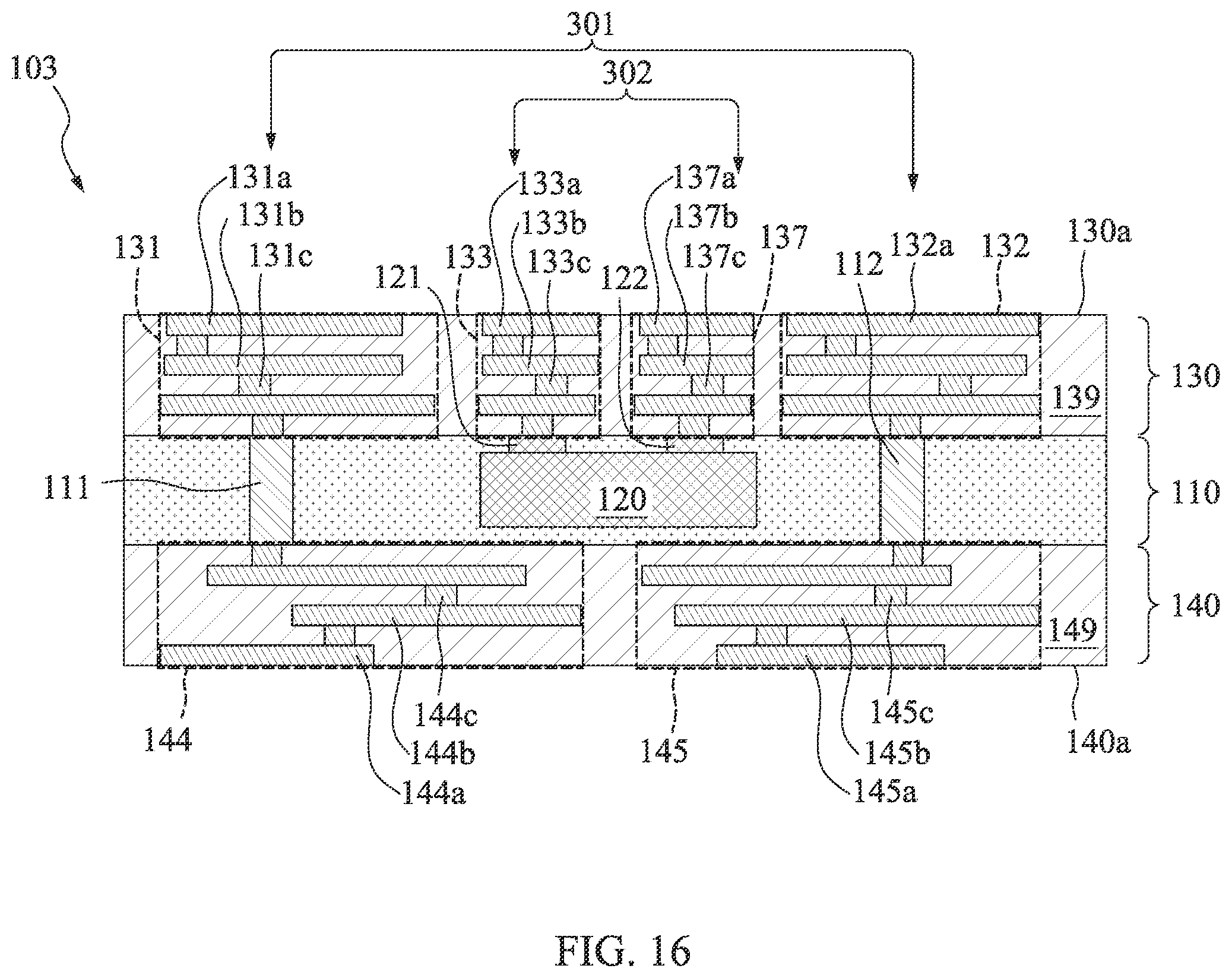 Patent US12564066 Figure 16 – Semiconductor structure having passive component and method of manufacturing thereof