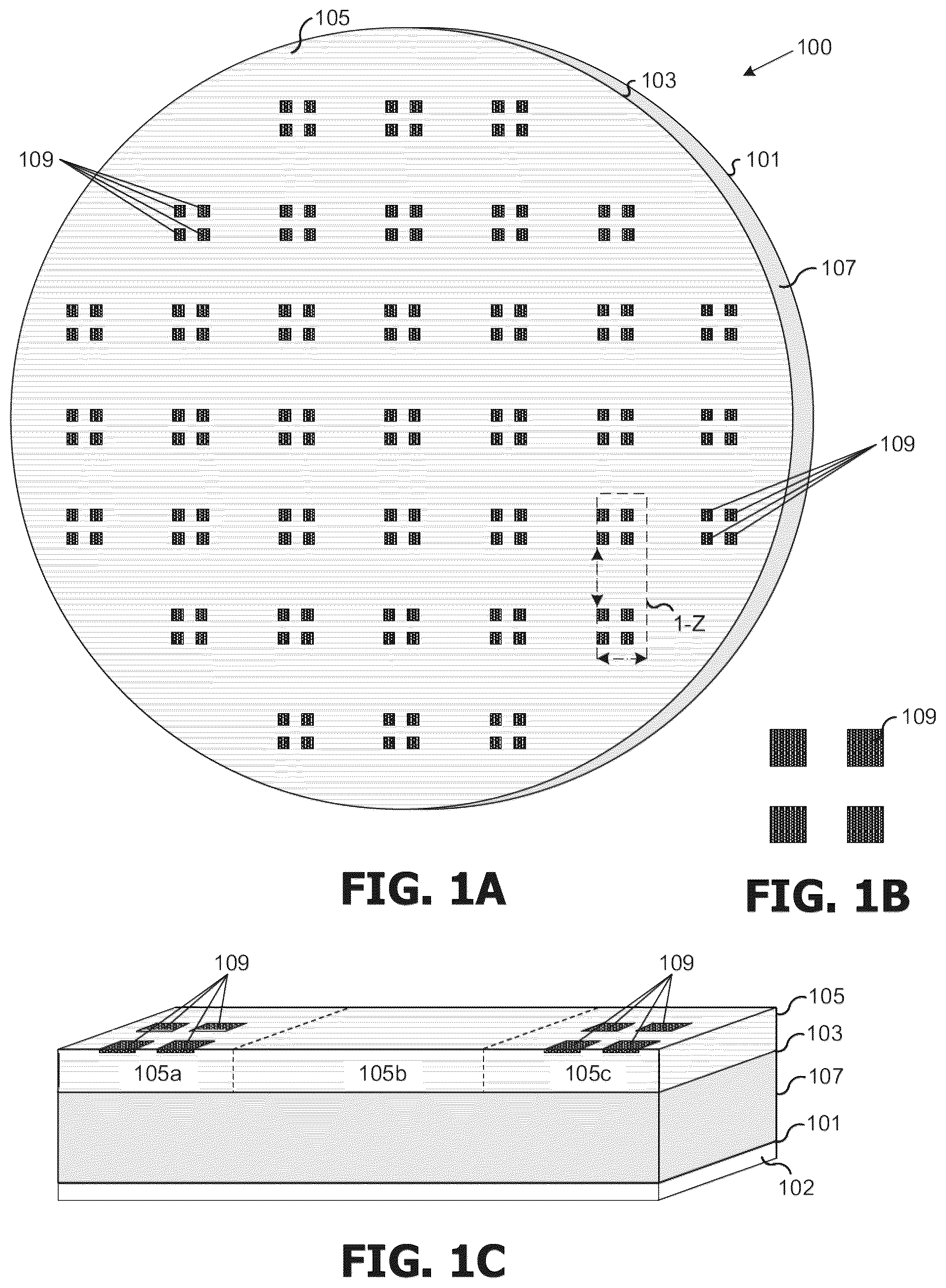 Patent US12564067 — Wafer alignment for stacked wafers and semiconductor device assemblies — Figure 1