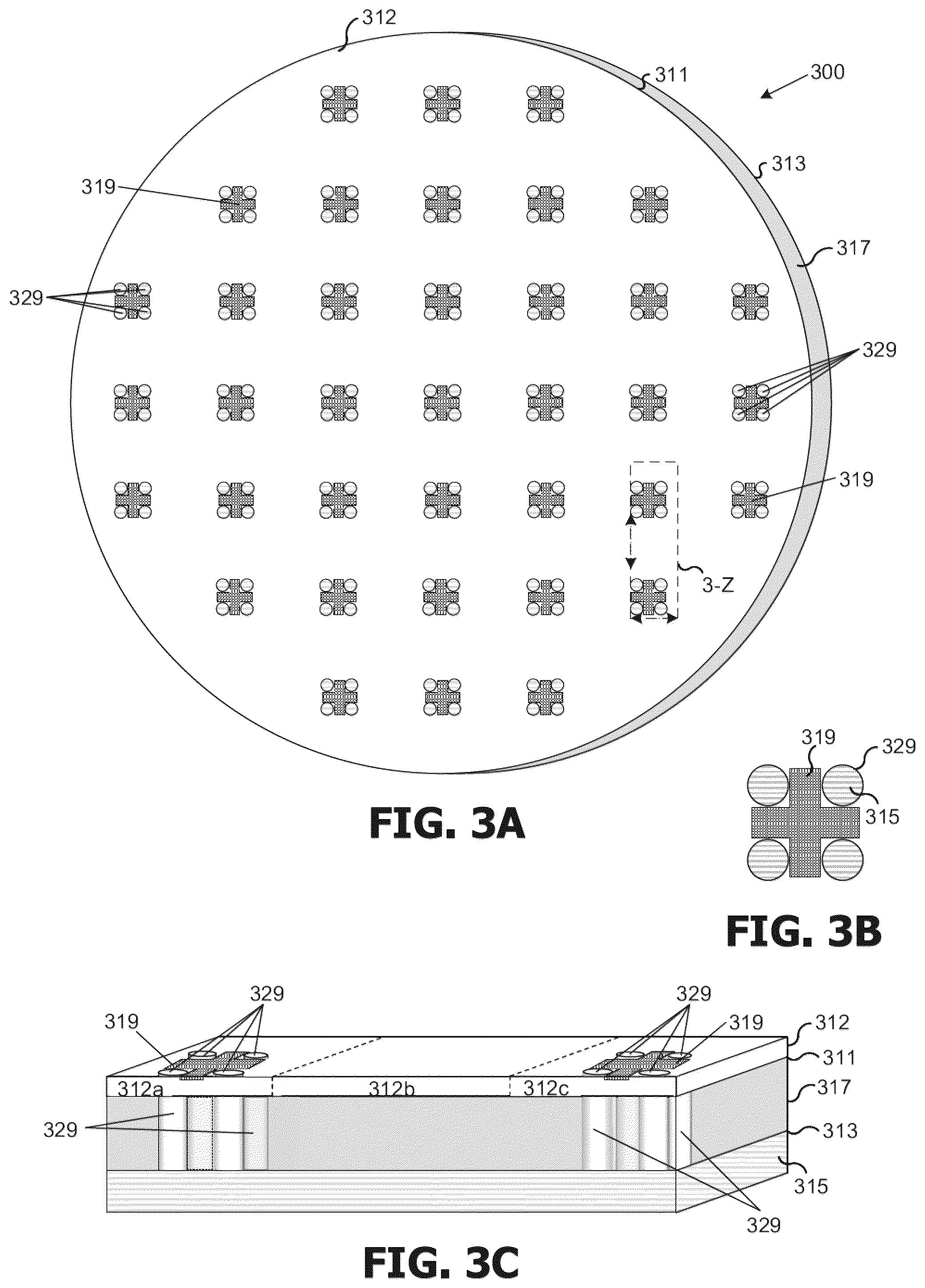 Patent US12564067 Figure 3 – Wafer alignment for stacked wafers and semiconductor device assemblies