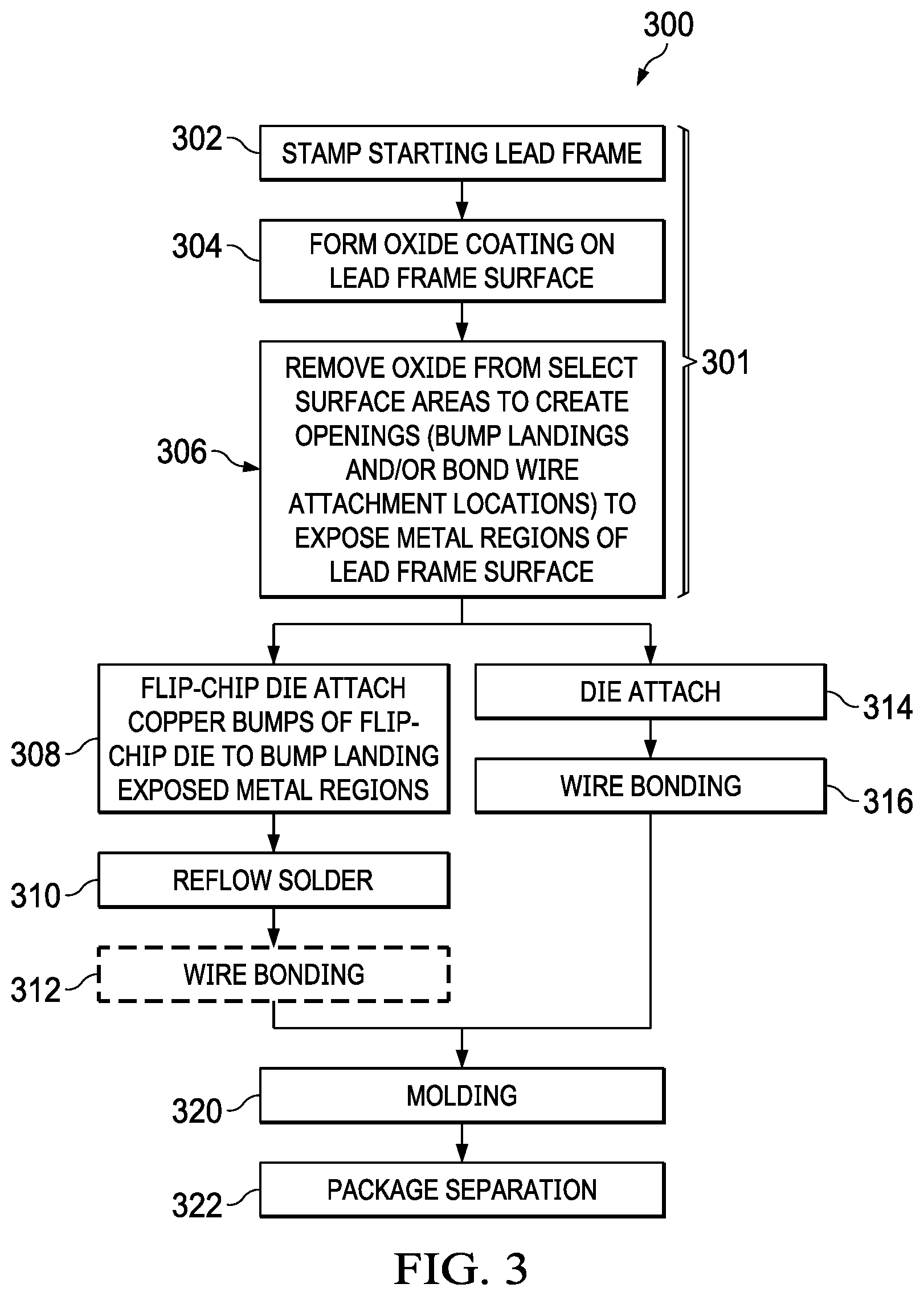 Patent US12564071 Figure 3 – Laser ablation surface treatment for microelectronic assembly
