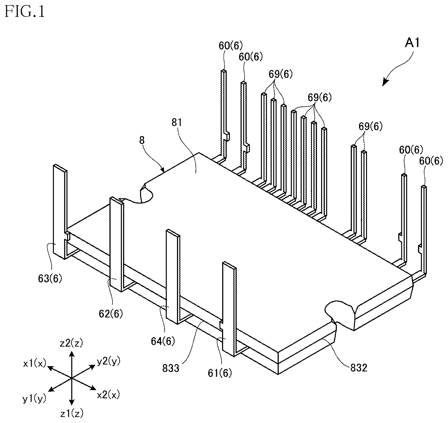 Patent US12564073 Figure 1 – Control chip for leadframe package