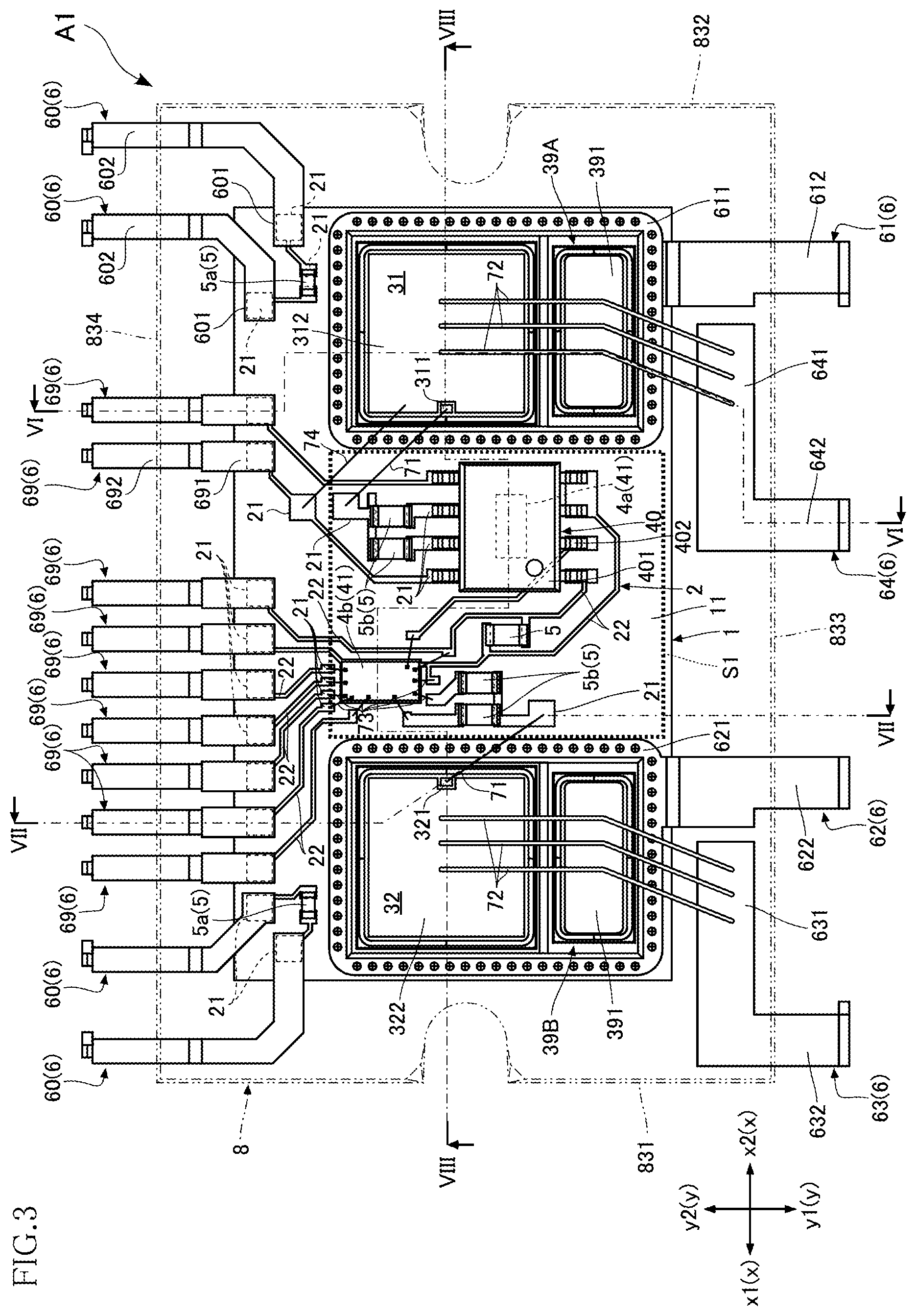 Patent US12564073 Figure 3 – Control chip for leadframe package