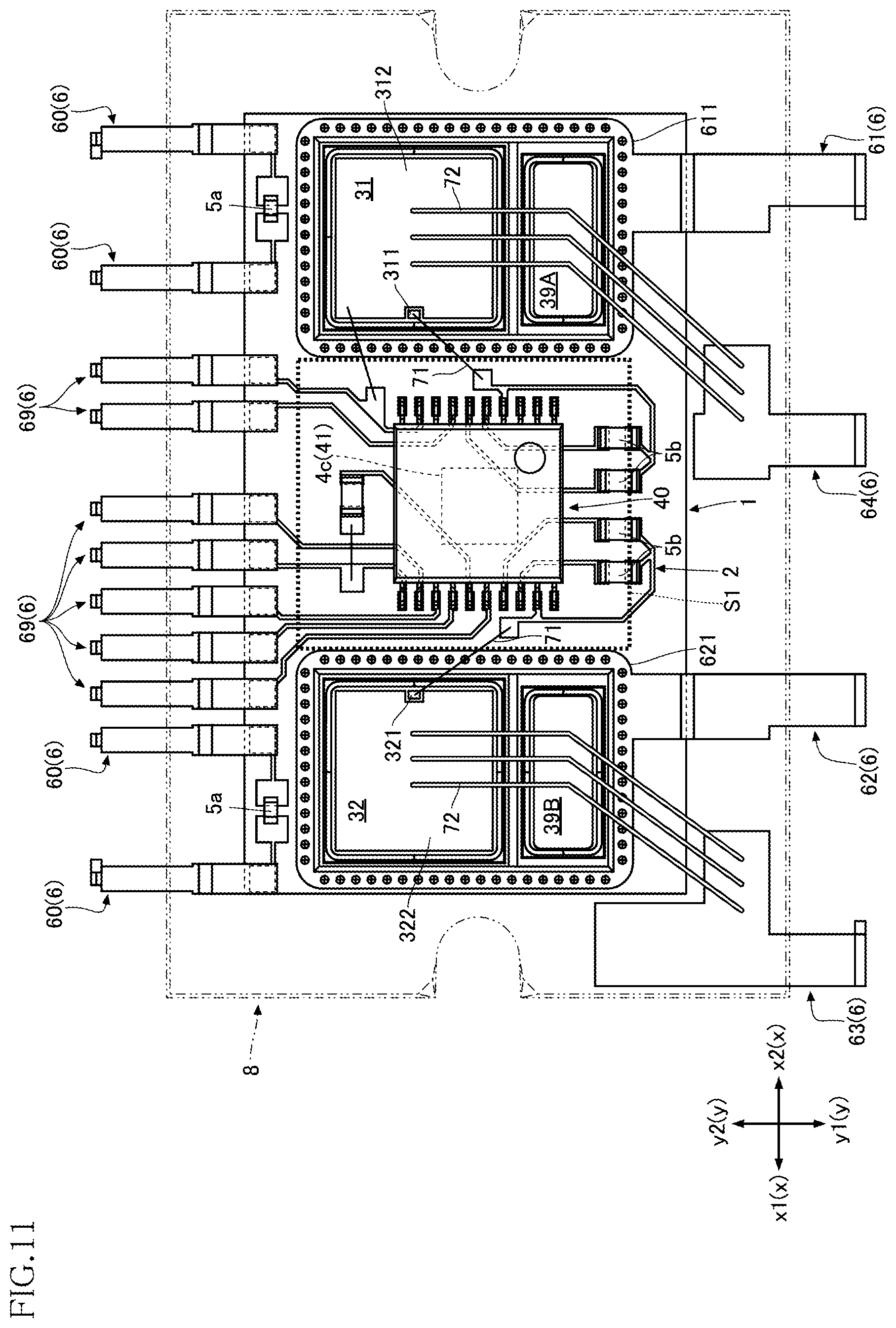 Patent US12564073 Figure 11 – Control chip for leadframe package