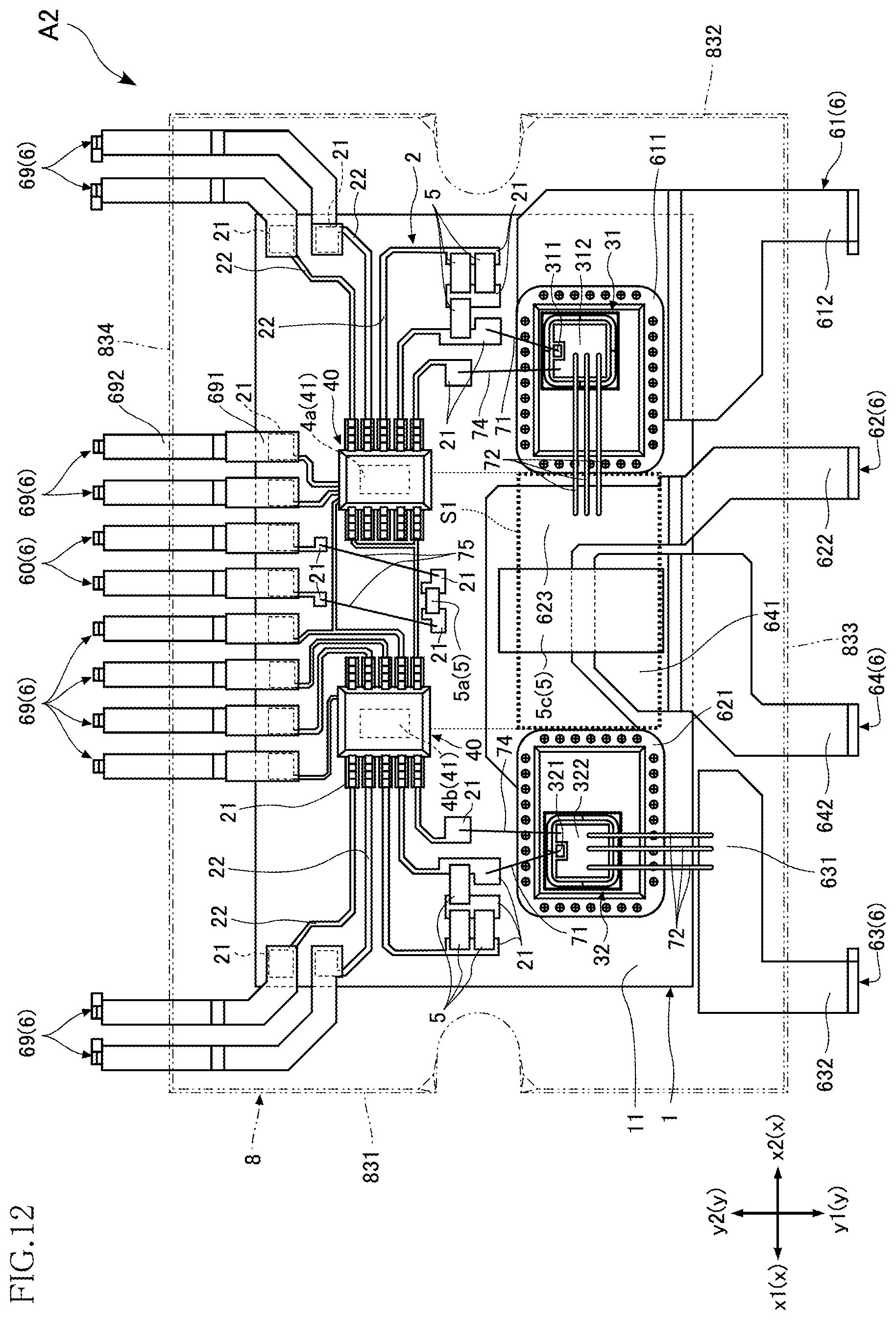 Patent US12564073 Figure 12 – Control chip for leadframe package