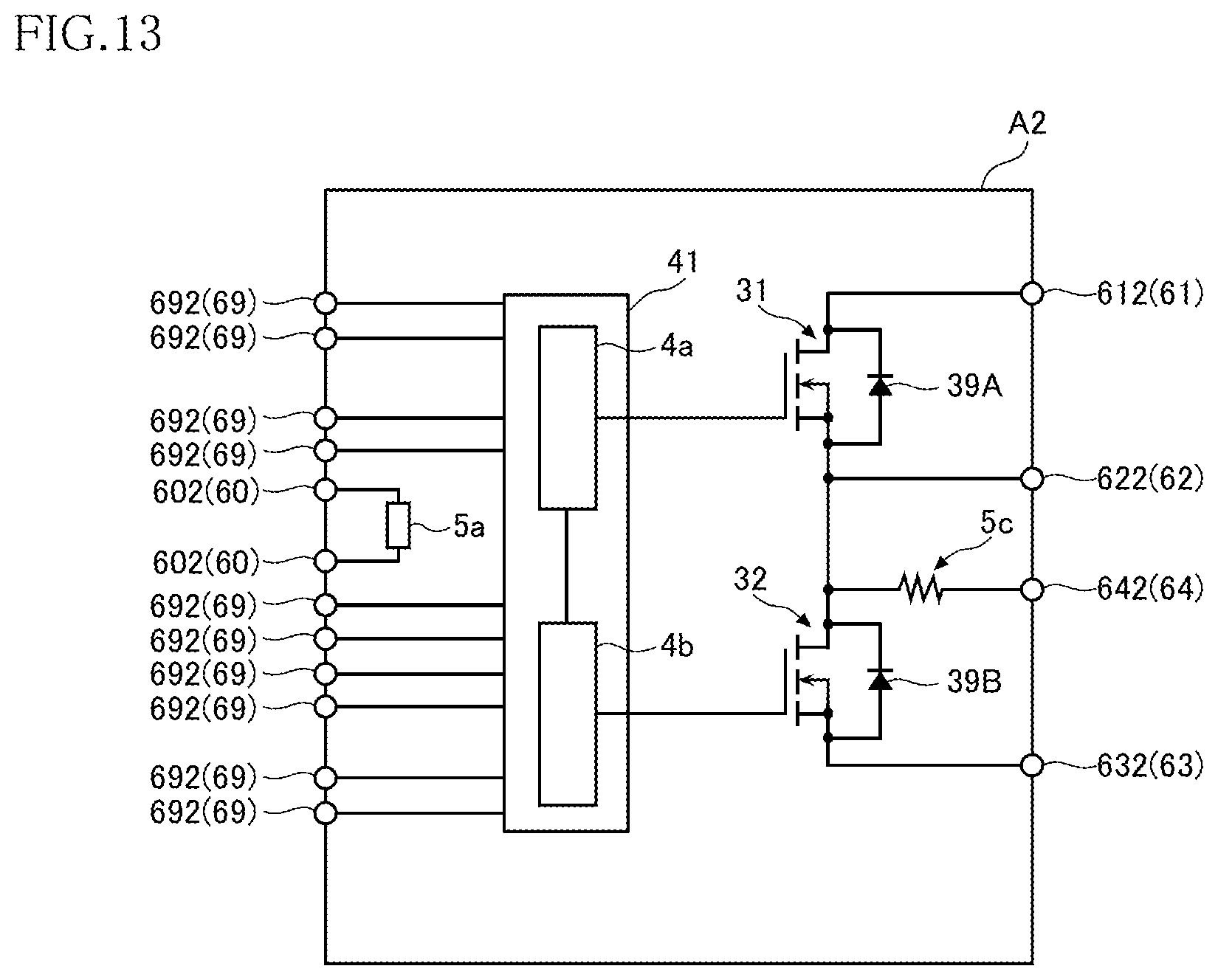 Patent US12564073 Figure 13 – Control chip for leadframe package