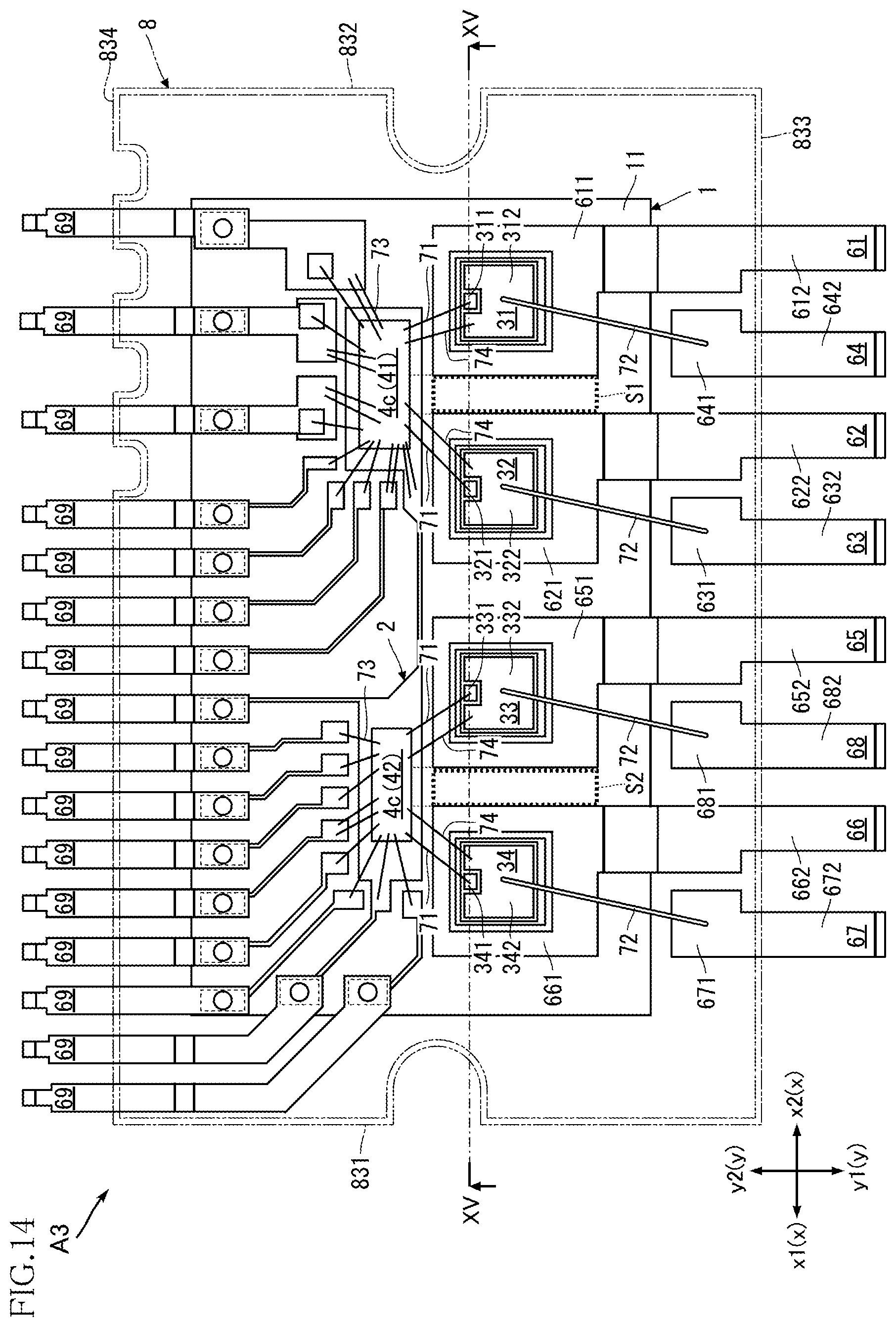 Patent US12564073 Figure 14 – Control chip for leadframe package