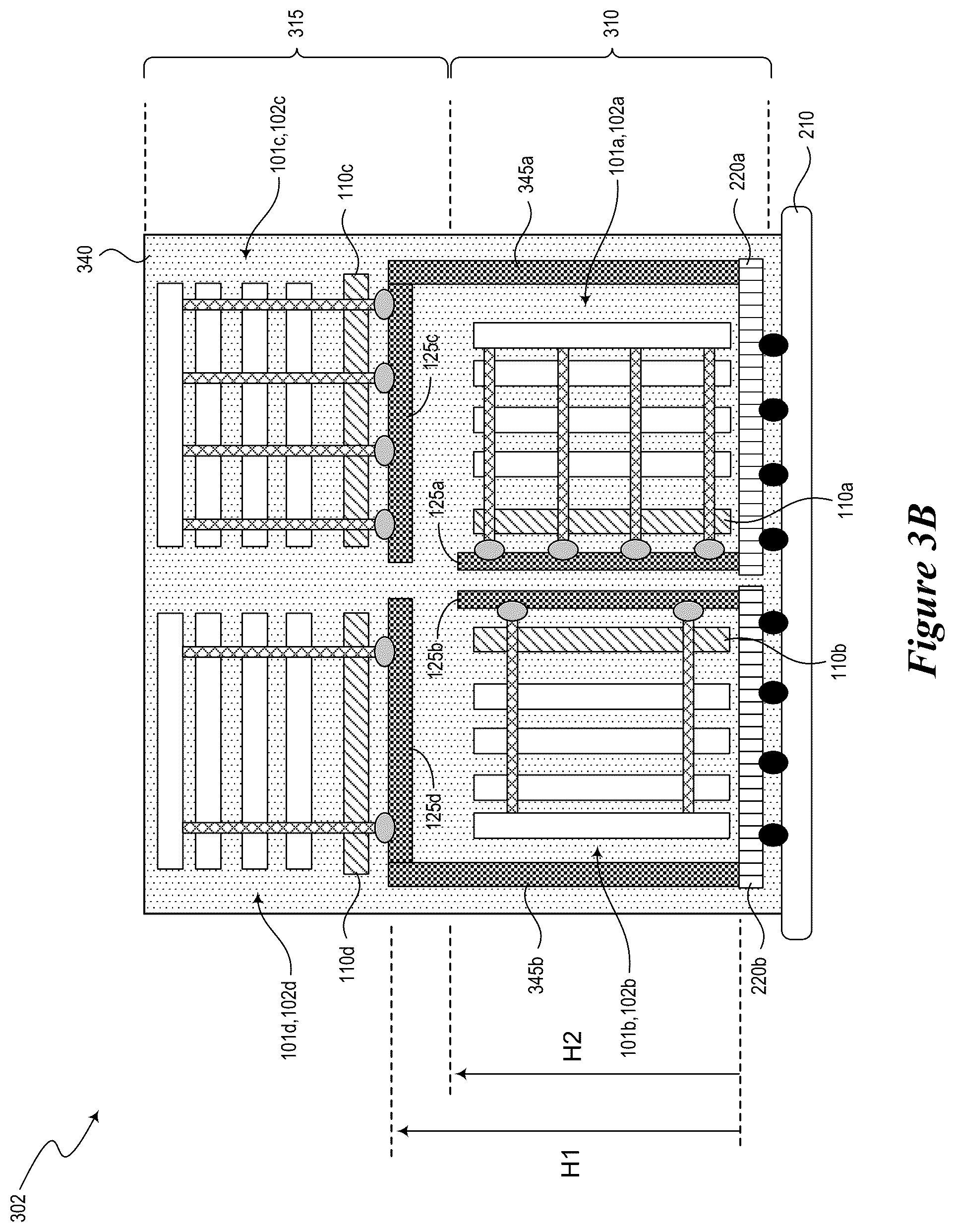 Patent US12564075 Figure 5 – Semiconductor die assemblies with decomposable materials and associated methods and systems