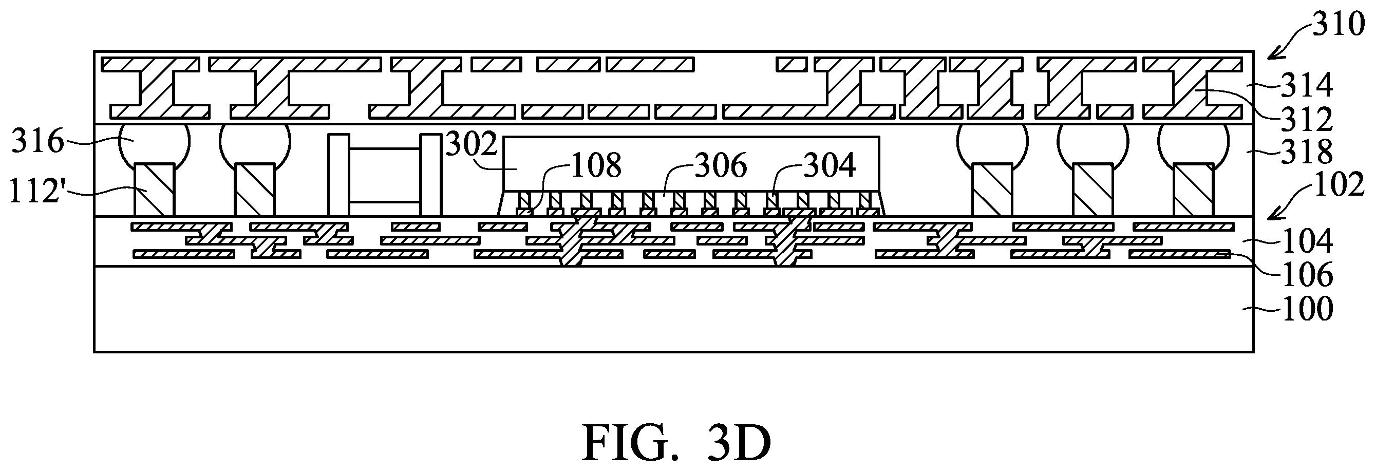 Patent US12564076 Figure 10 – Chip package with fan-out feature and method for forming the same