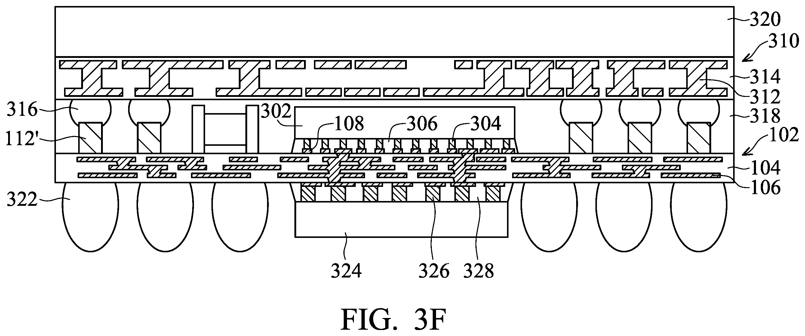 Patent US12564076 Figure 12 – Chip package with fan-out feature and method for forming the same
