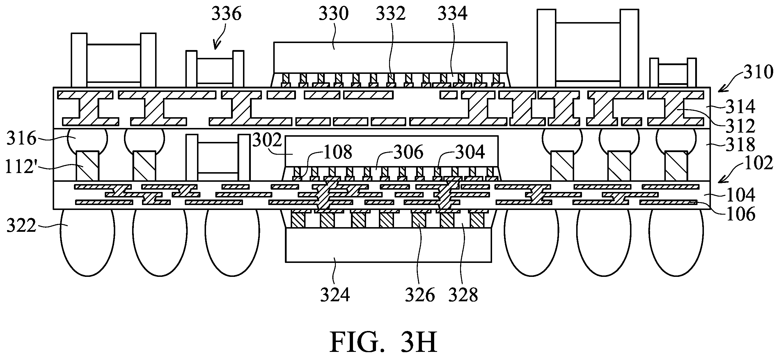 Patent US12564076 Figure 14 – Chip package with fan-out feature and method for forming the same