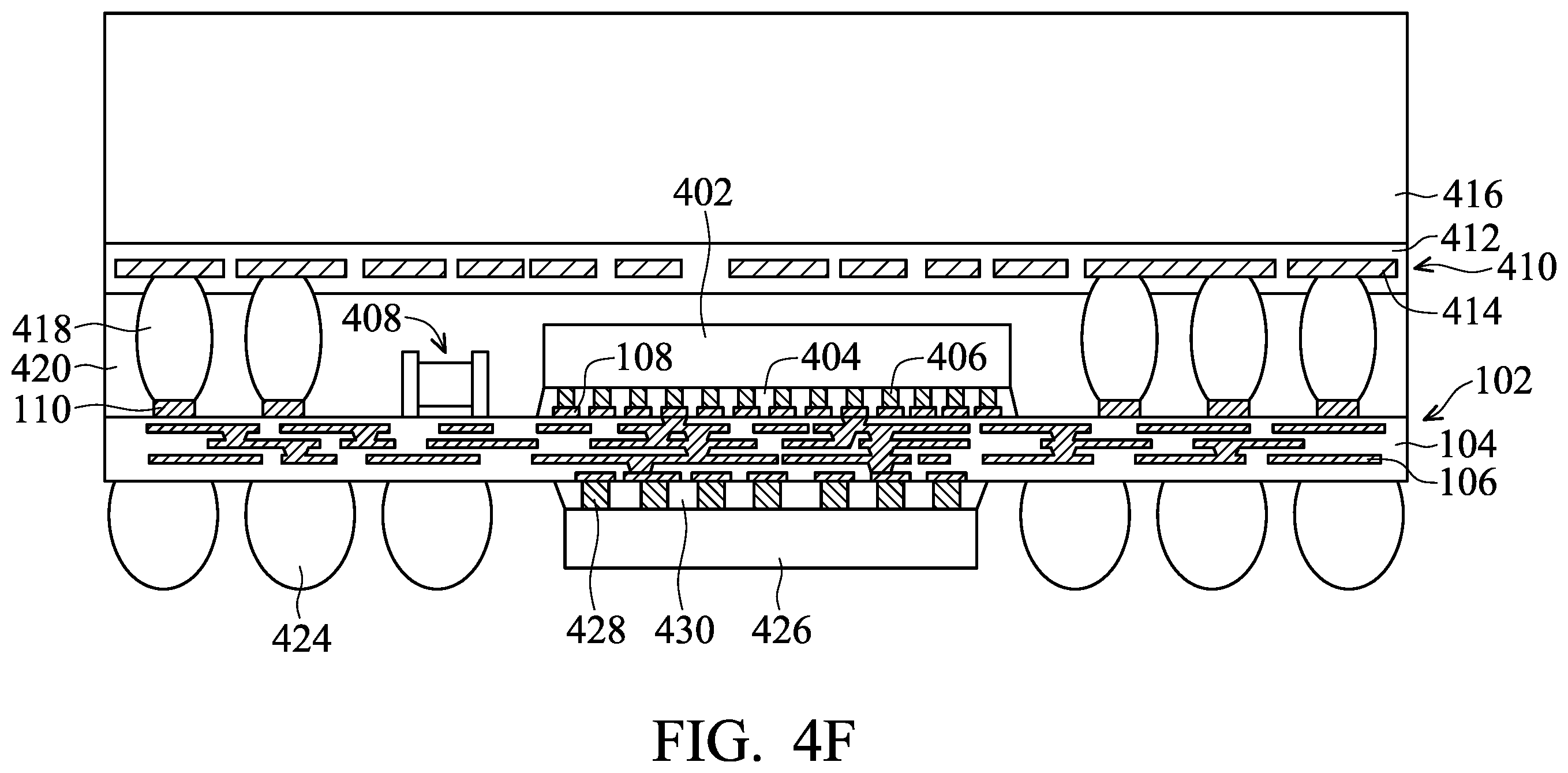 Patent US12564076 Figure 19 – Chip package with fan-out feature and method for forming the same