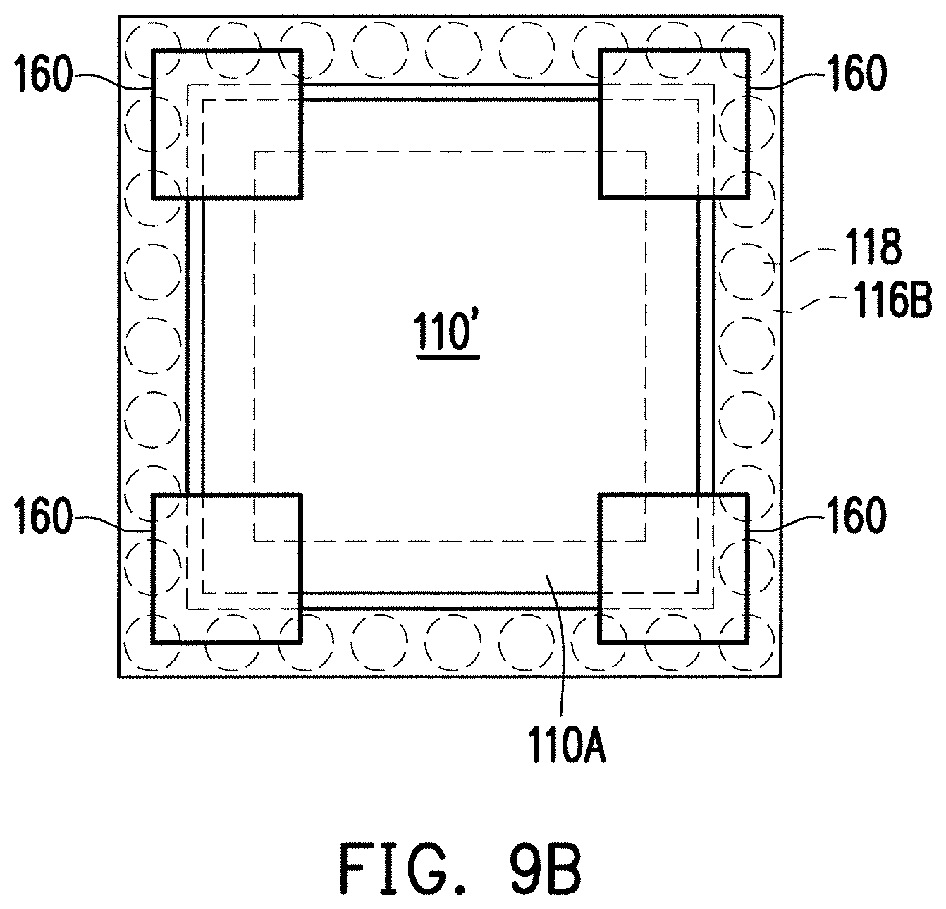 Patent US12564077 Figure 11 – Method of forming package structure including antennas