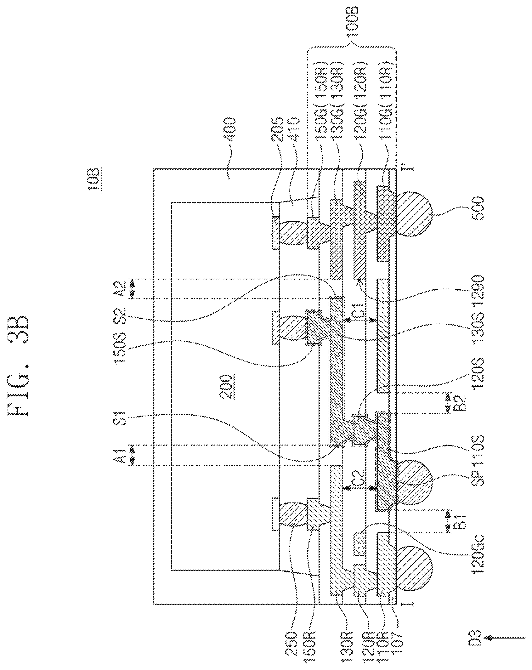 Patent US12564079 Figure 13 – Semiconductor package including a redistribution substrate and a pair of signal patterns
