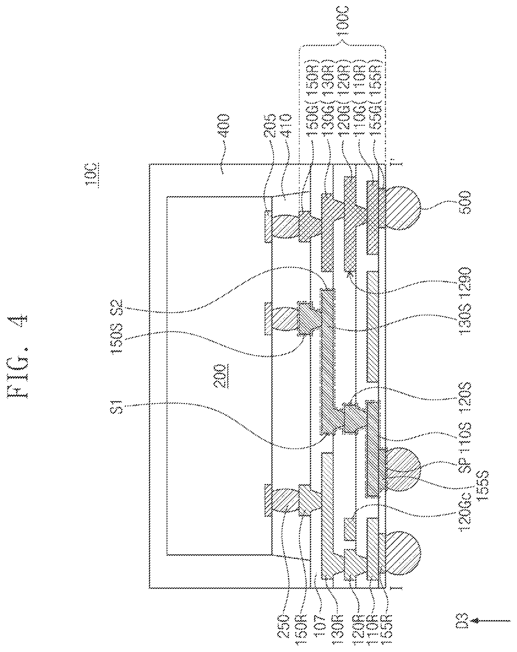 Patent US12564079 Figure 15 – Semiconductor package including a redistribution substrate and a pair of signal patterns