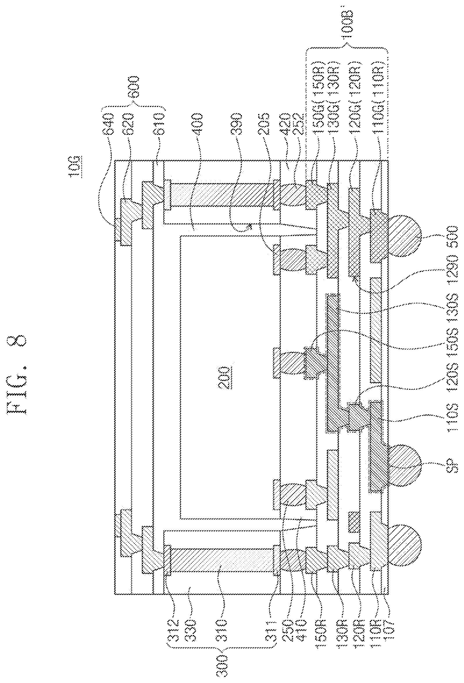 Patent US12564079 Figure 19 – Semiconductor package including a redistribution substrate and a pair of signal patterns