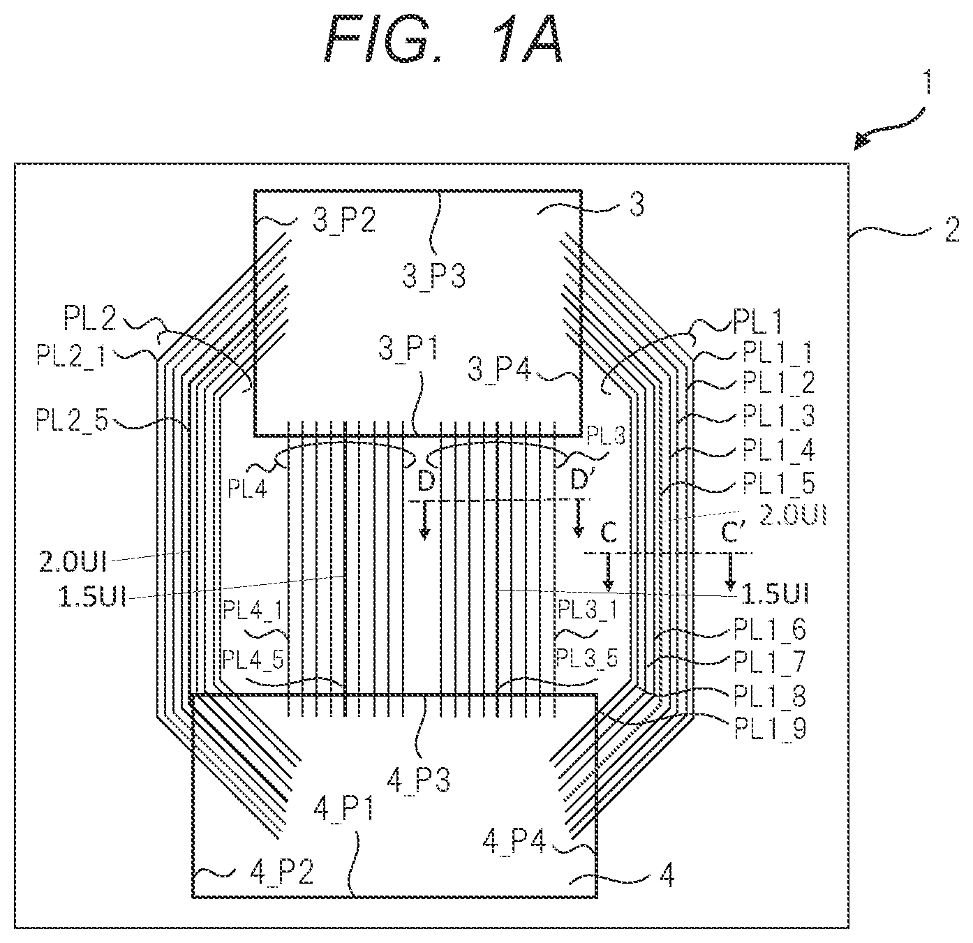 Patent US12564081 — Electronic device and semiconductor device with wiring froups for parallel signal transmission — Figure 1