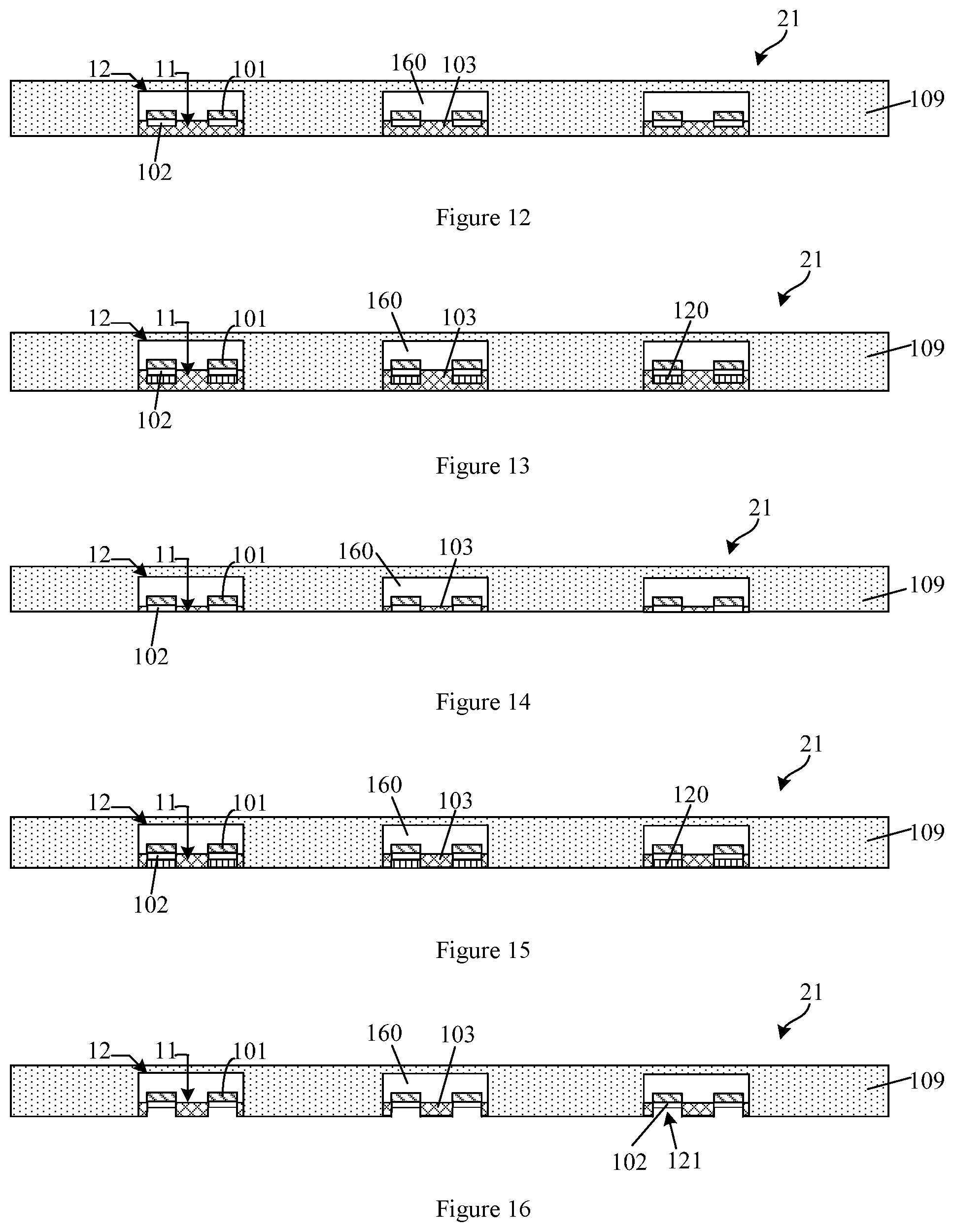 Patent US12564083 Figure 3 – Packaging structure having semiconductor chips and encapsulation layers and formation method thereof