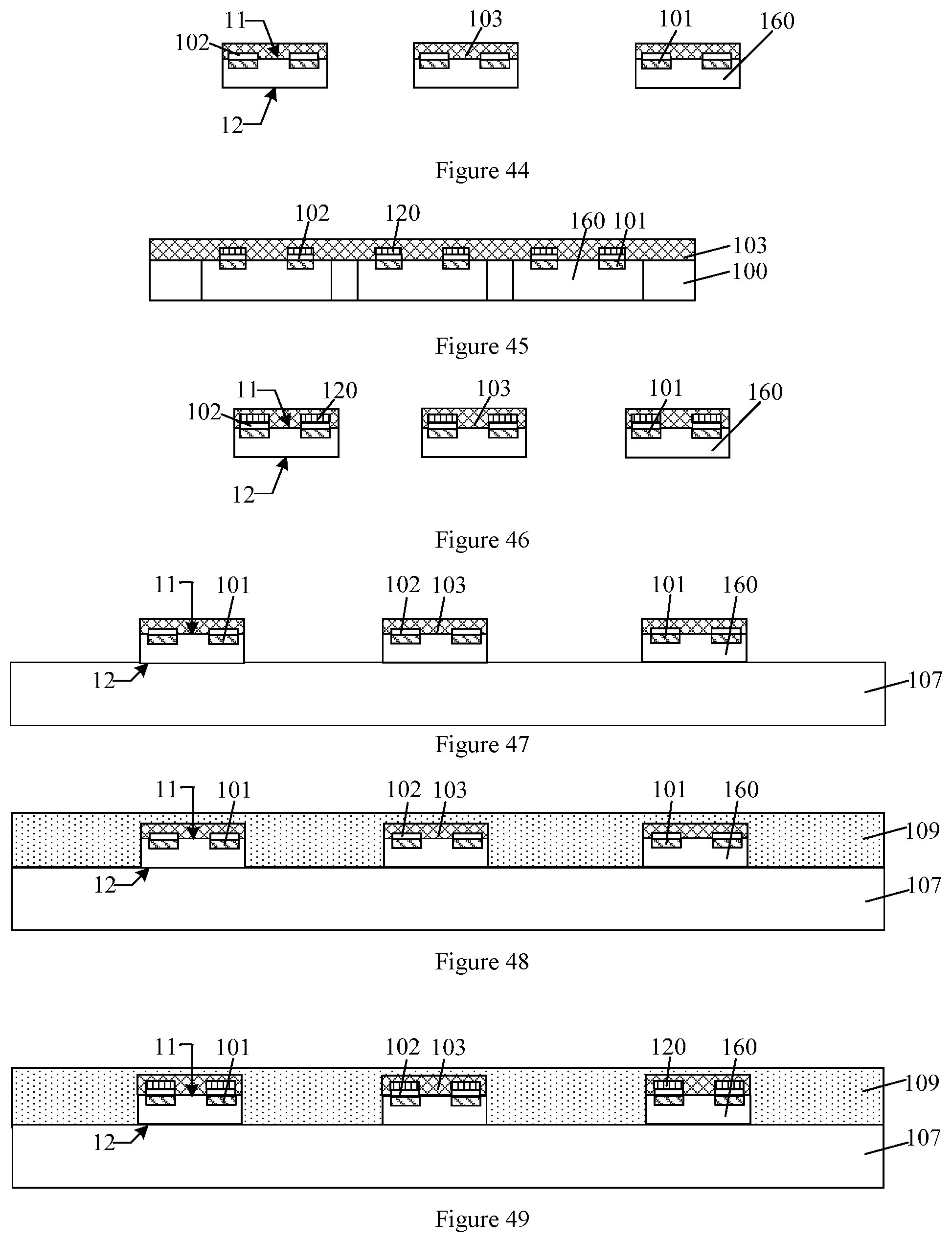Patent US12564083 Figure 9 – Packaging structure having semiconductor chips and encapsulation layers and formation method thereof