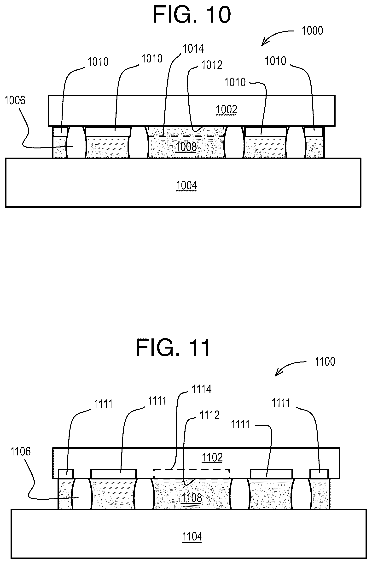 Patent US12564085 Figure 7 – Microelectronic assembly with underfill flow control