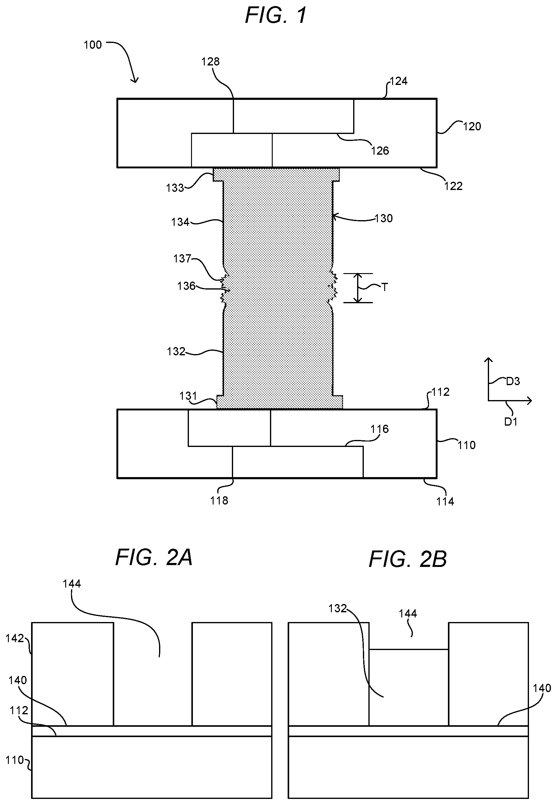 Patent US12564086 Figure 1 – Structures for low temperature bonding using nanoparticles