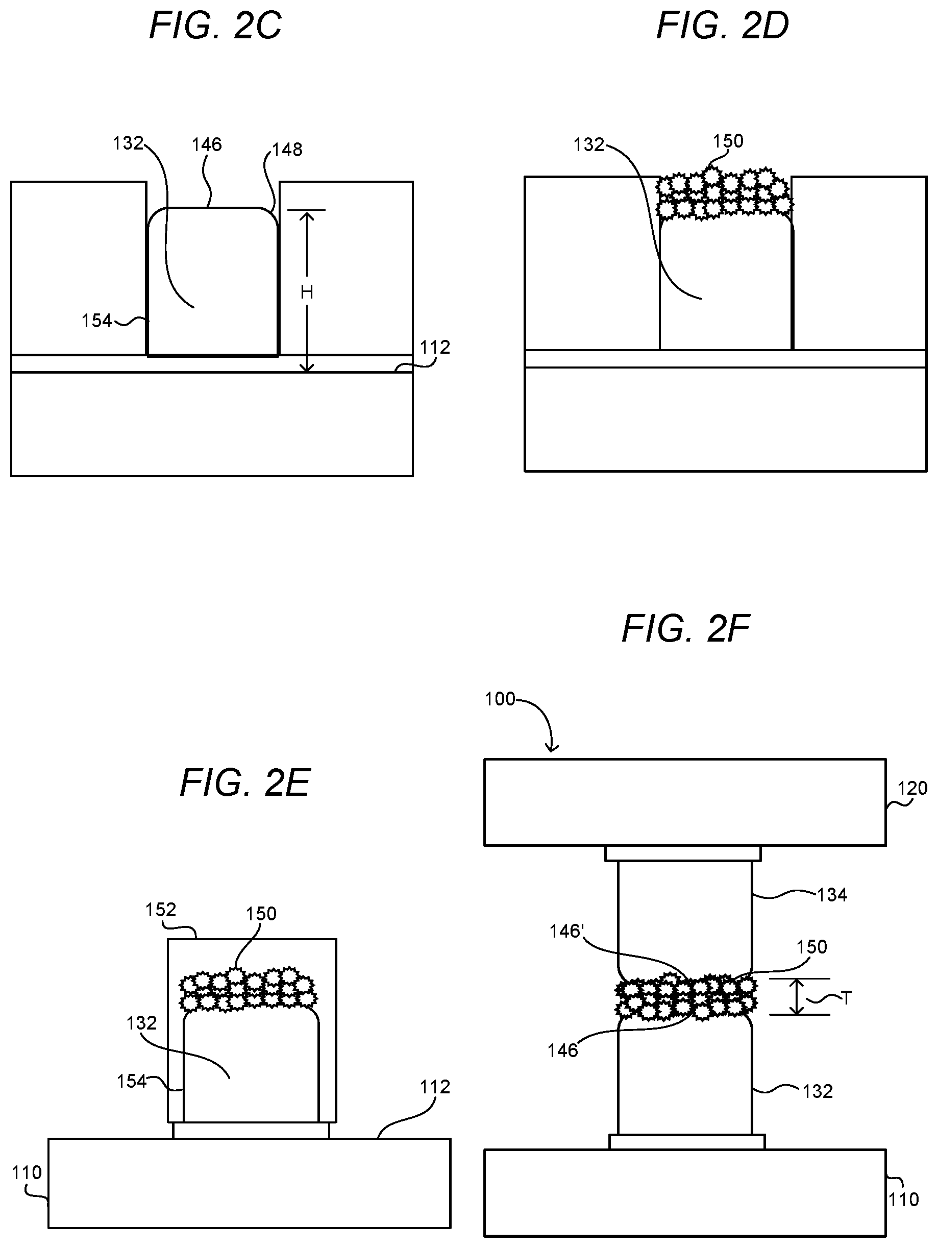 Patent US12564086 Figure 2 – Structures for low temperature bonding using nanoparticles