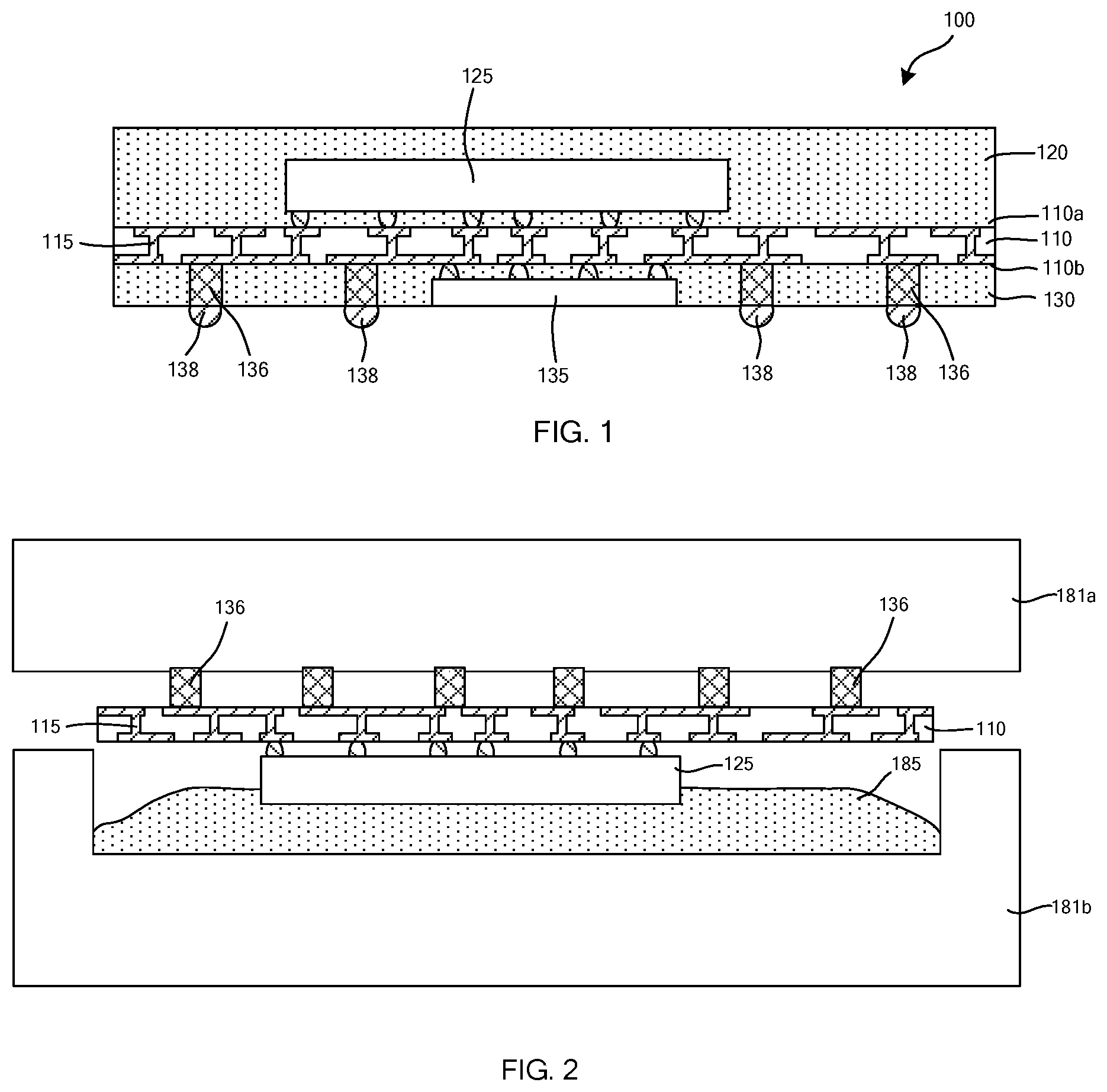 Patent US12564087 Figure 1 – Method for making semiconductor device with double side molding