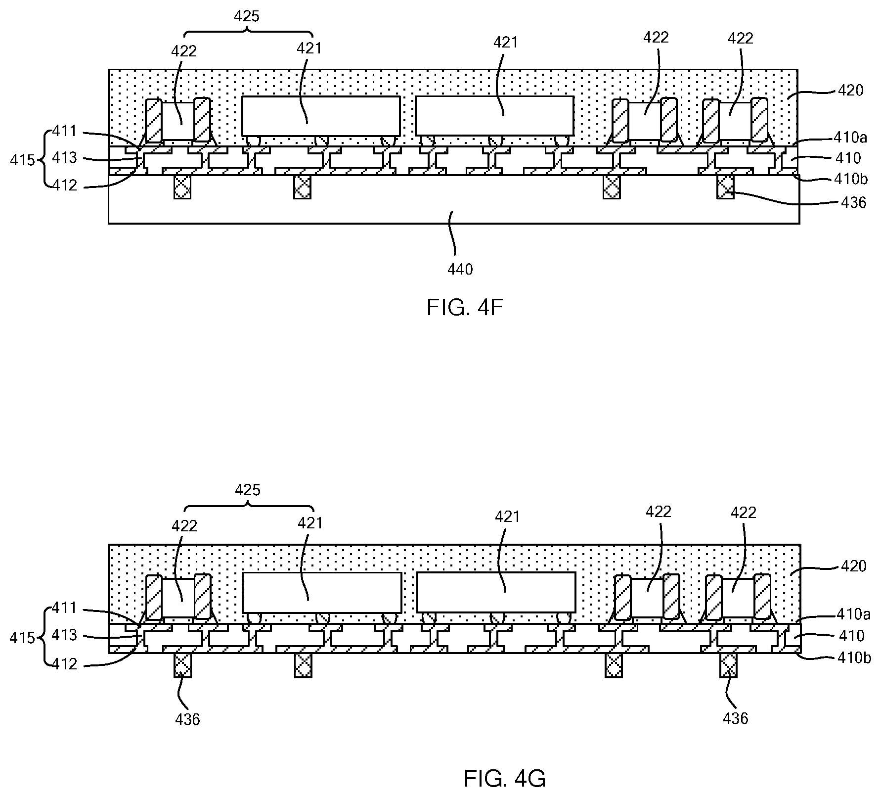 Patent US12564087 Figure 6 – Method for making semiconductor device with double side molding