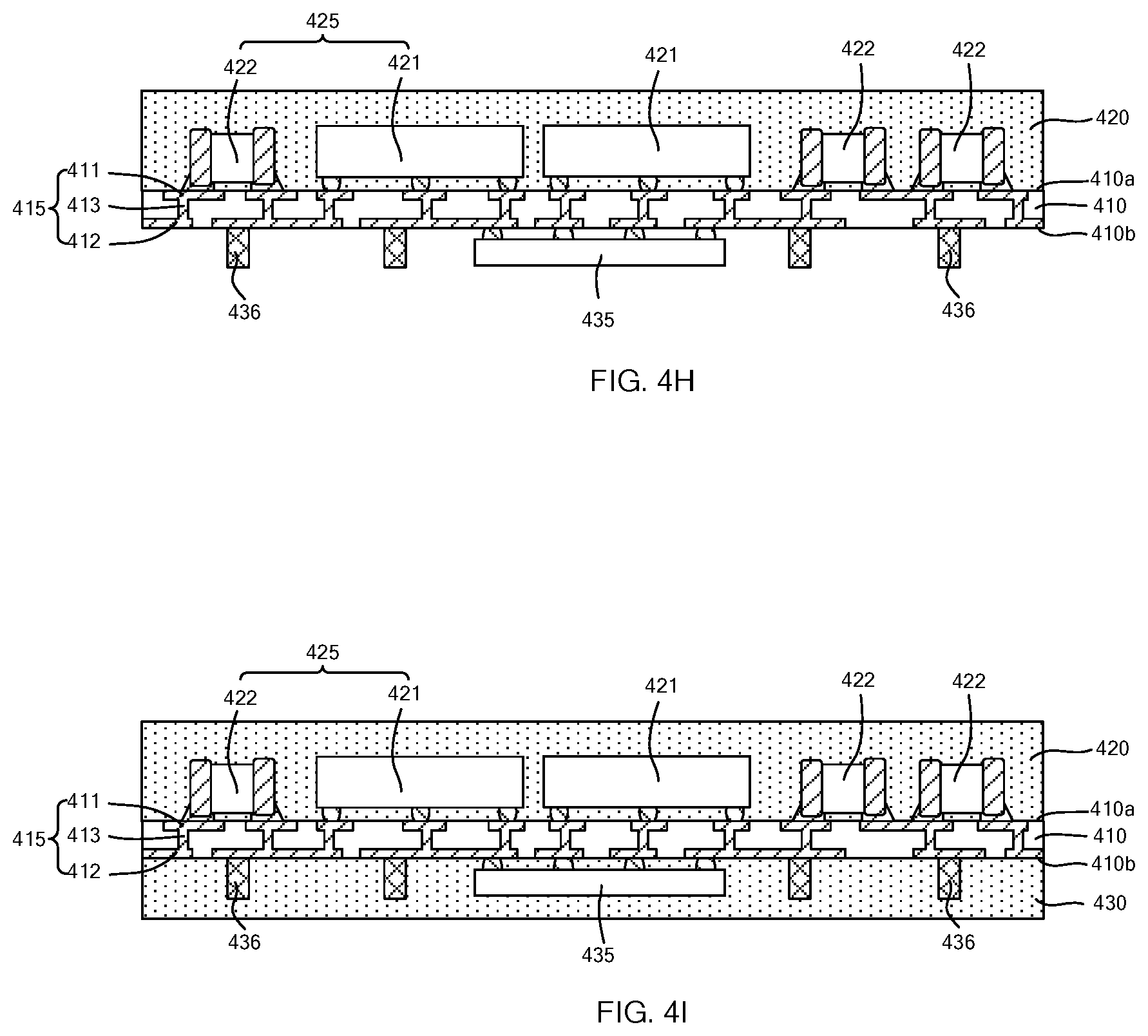 Patent US12564087 Figure 7 – Method for making semiconductor device with double side molding